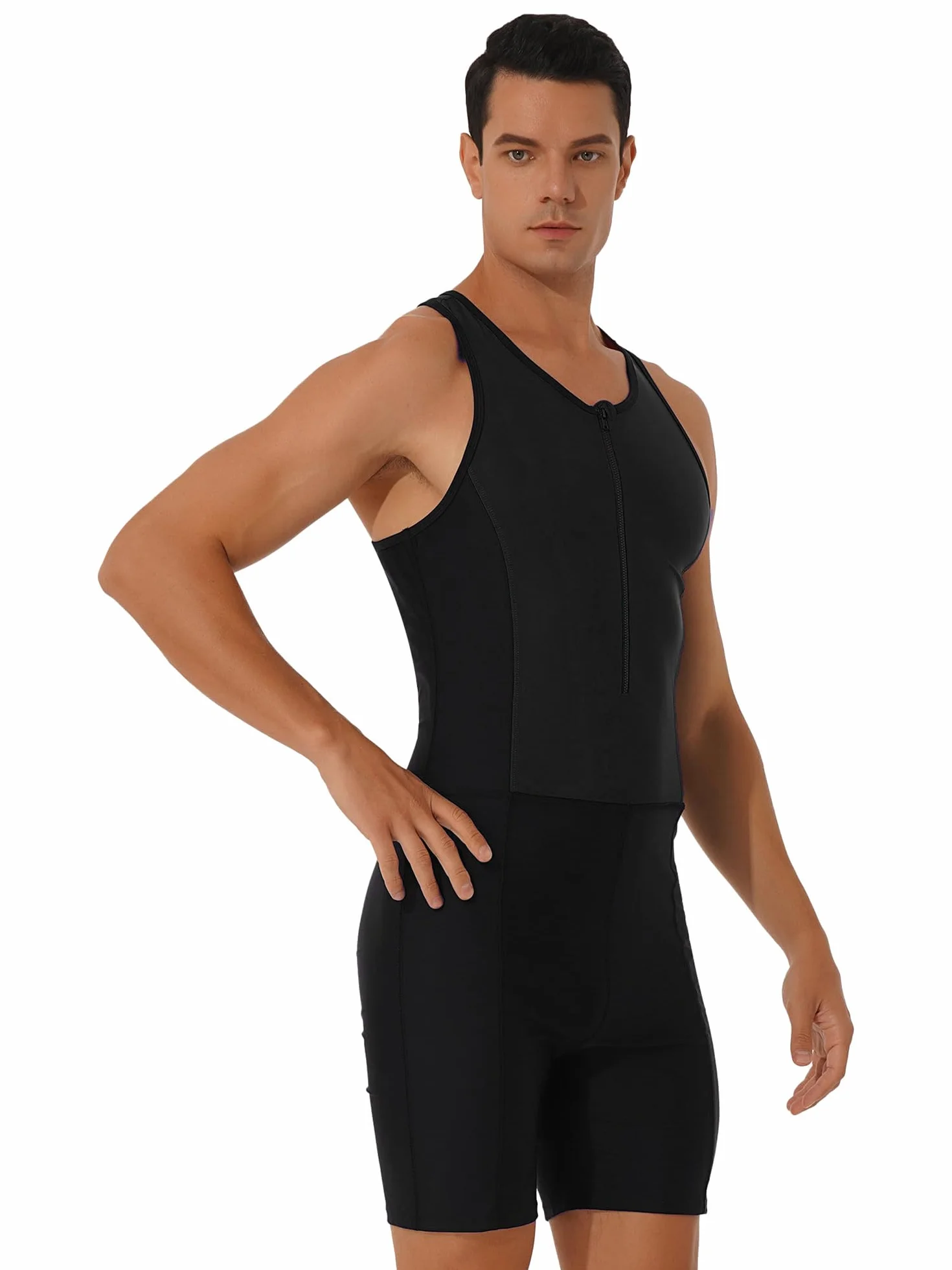 Doomiva Męski kostium kąpielowy, jednoczęściowy, moda kąpielowa z nogawkami, dla mężczyzn, do sportów wodnych, surfingu, szorty plażowe, body sportowe