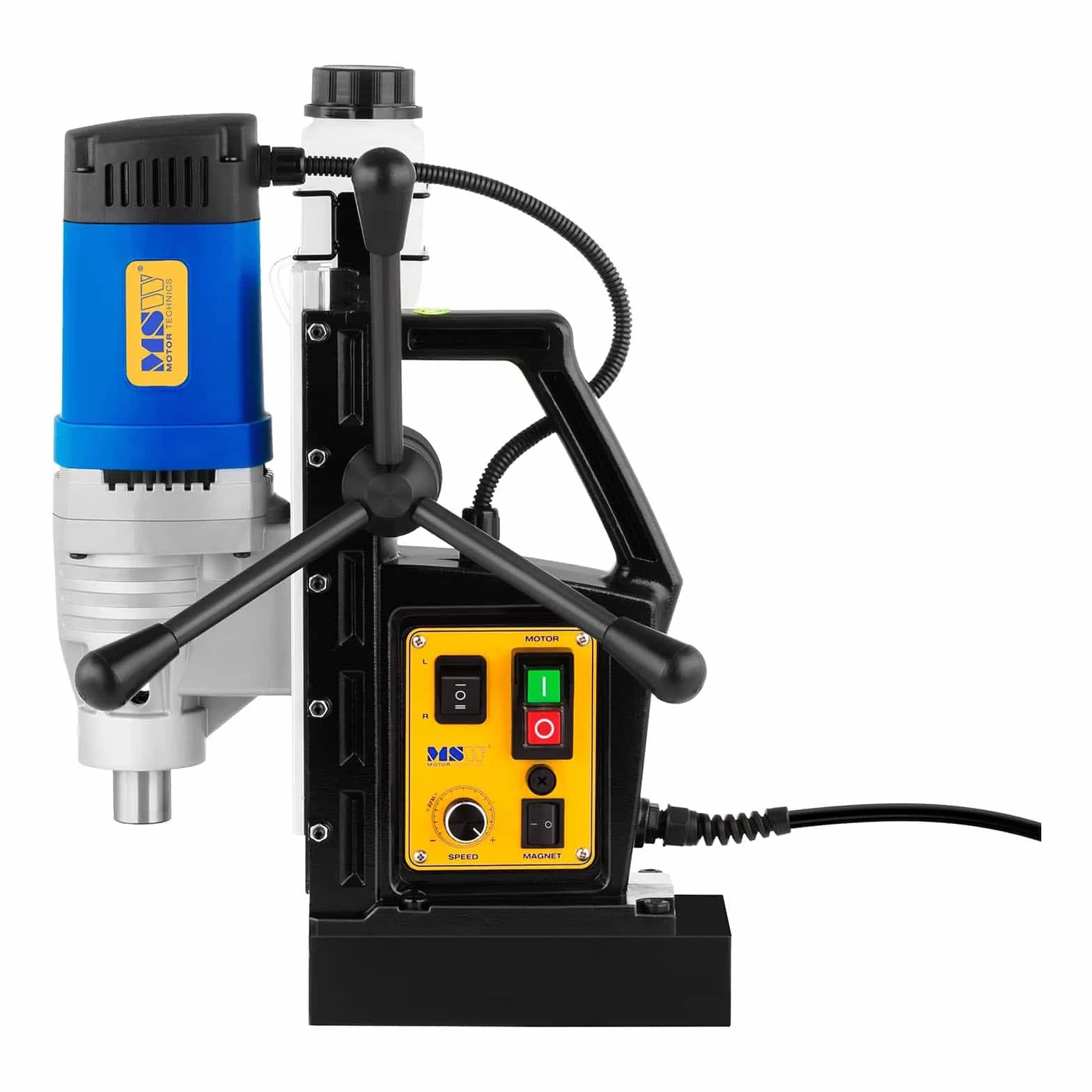 MSW Wiertarka magnetyczna Wiertarka rdzeniowa Frezarka Kolumna elektromagnetyczna MSW-MD32-ECO (1300 W, 600 obr./min, średnica rdzenia do 35 mm, maks. głębokość 50 mm)