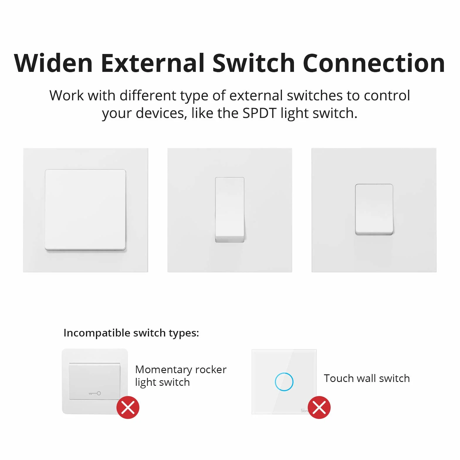 SONOFF ZBMINI Inteligentny Przełącznik ZigBee, 2-Drożny, Kompatybilny z Alexa, SmartThings, Hub, Google Home, ZigBee 3.0 Gateway, 10A/2200W, Certyfikowany