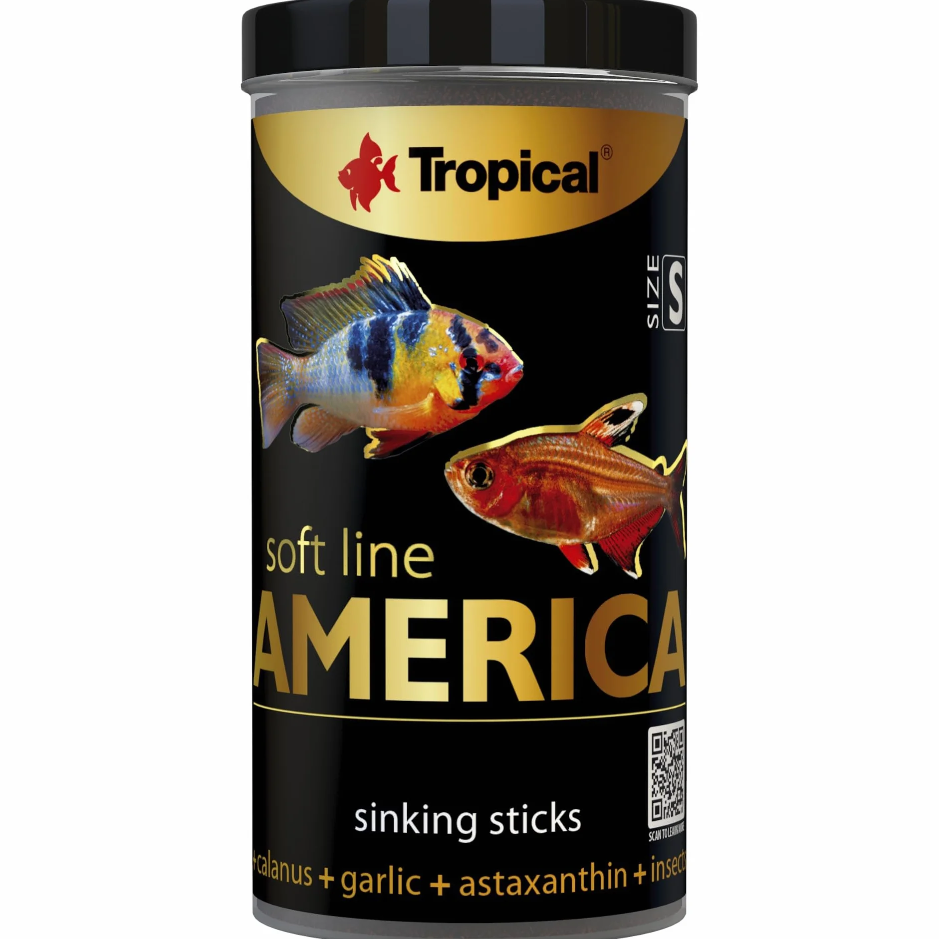 Tonący pokarm dla ryb z Ameryki północnej i południowej SOFT LINE AMERICA SIZE S 250ml / 140g