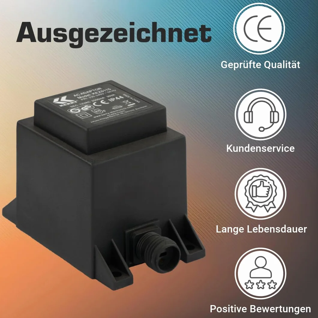 Kerry Electronics Transformator IP44 30 VA 12 V AC/AC zasilacz