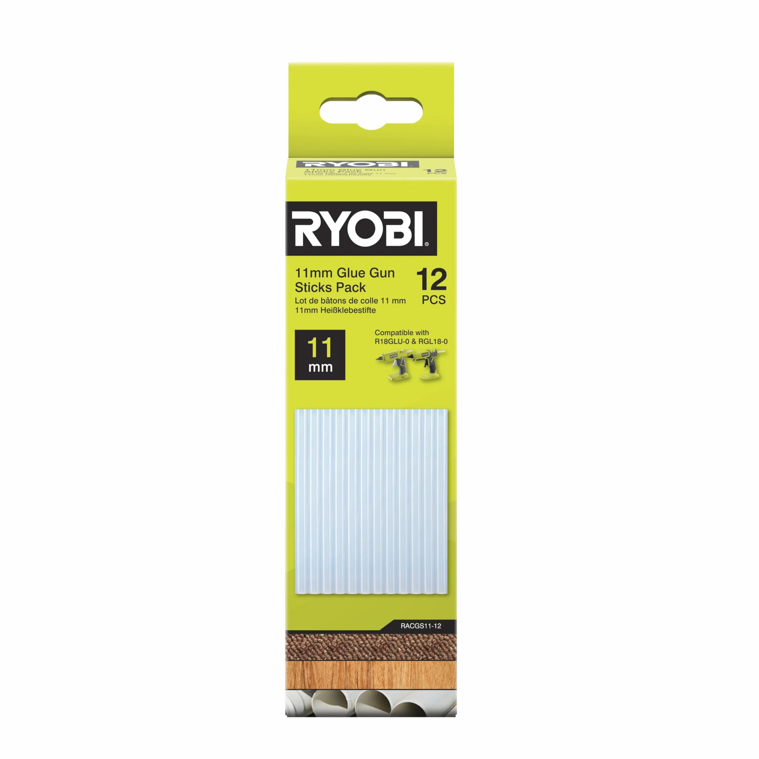RYOBI RACGS11-12 zestaw patyczków do pistoletu do klejenia 11 mm