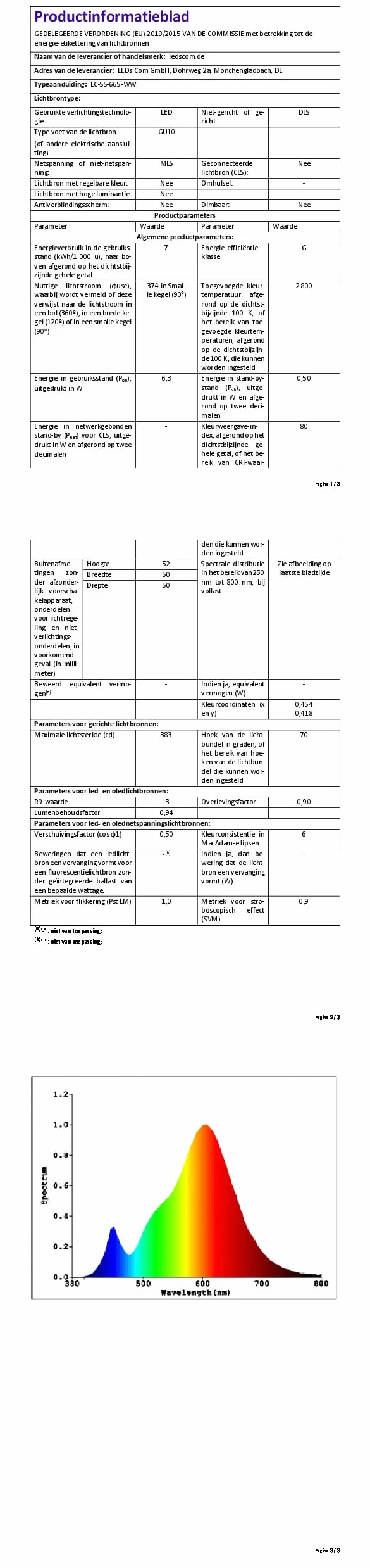 ledscom.de Lampa do czytania WAIKA z gęsią szyjką i przełącznikiem biały mat, w zestawie GU10 LED, PAR16, ciepła biel, 6,05W, 374lm, 70°, 3-stopniowy ściemniacz