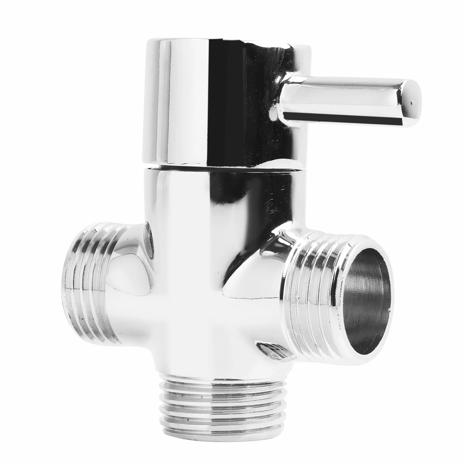 2-drożny zawór obejściowy z litego mosiądzu, chrom, 1/2" AG, Ventil08