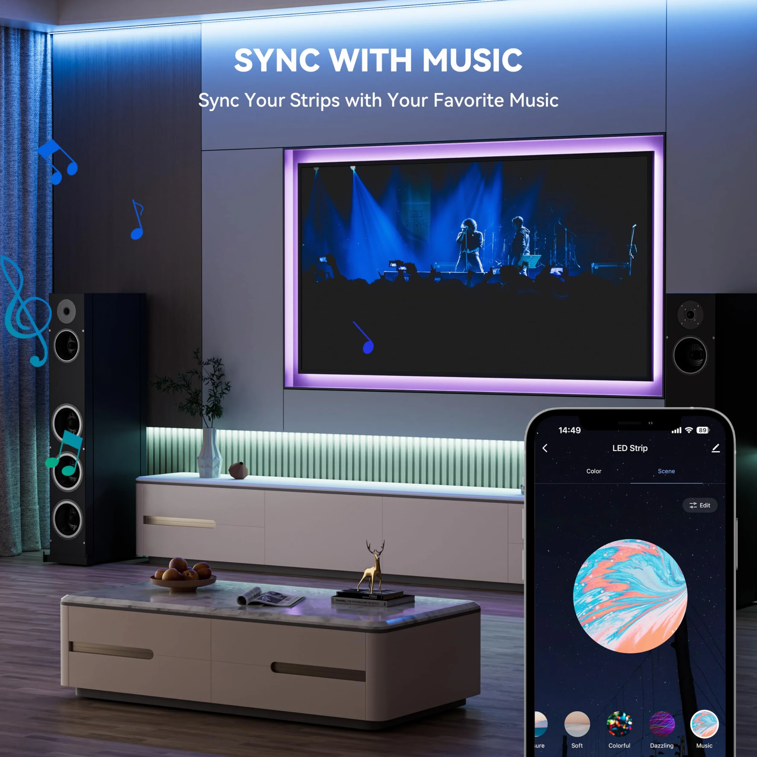 PAUTIX COB LED Taśma RGB 10M, Taśma LED RGB 24V, samoprzylepna, z funkcją dimmingu, WiFi, działa z Alexa/Google Assistant/Tuya, zmieniająca kolor LED taśma do pokoju zabaw, imprezy, dekoracja DIY