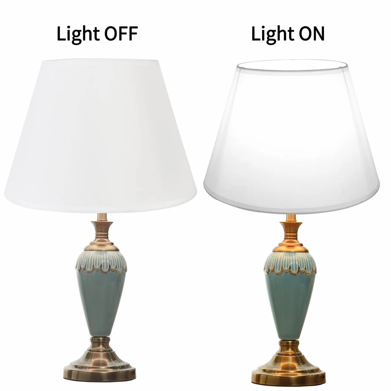DULEE Abażur lampy 8,7 cala E27 E14 żarówka gwint ręcznie wykonana tkanina abażur do lampy stojącej, lampy stołowej, lampki nocnej (góra) 15 cm x (wysokość) 17 cm x (dół) 22 cm, biały