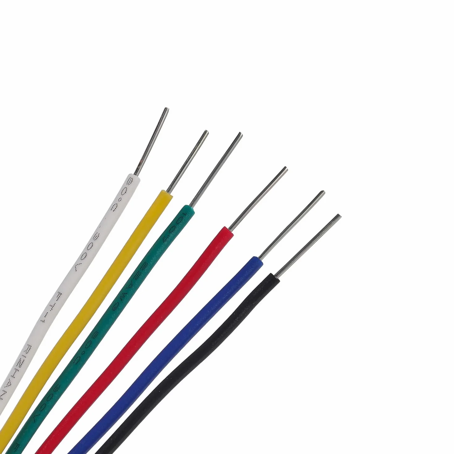 TUOFENG jednolity przewód o przekroju 22 AWG, 6 różnokolorowych szpuli 9-metrowych, grubość 0,64 cm, zestaw z haczykami