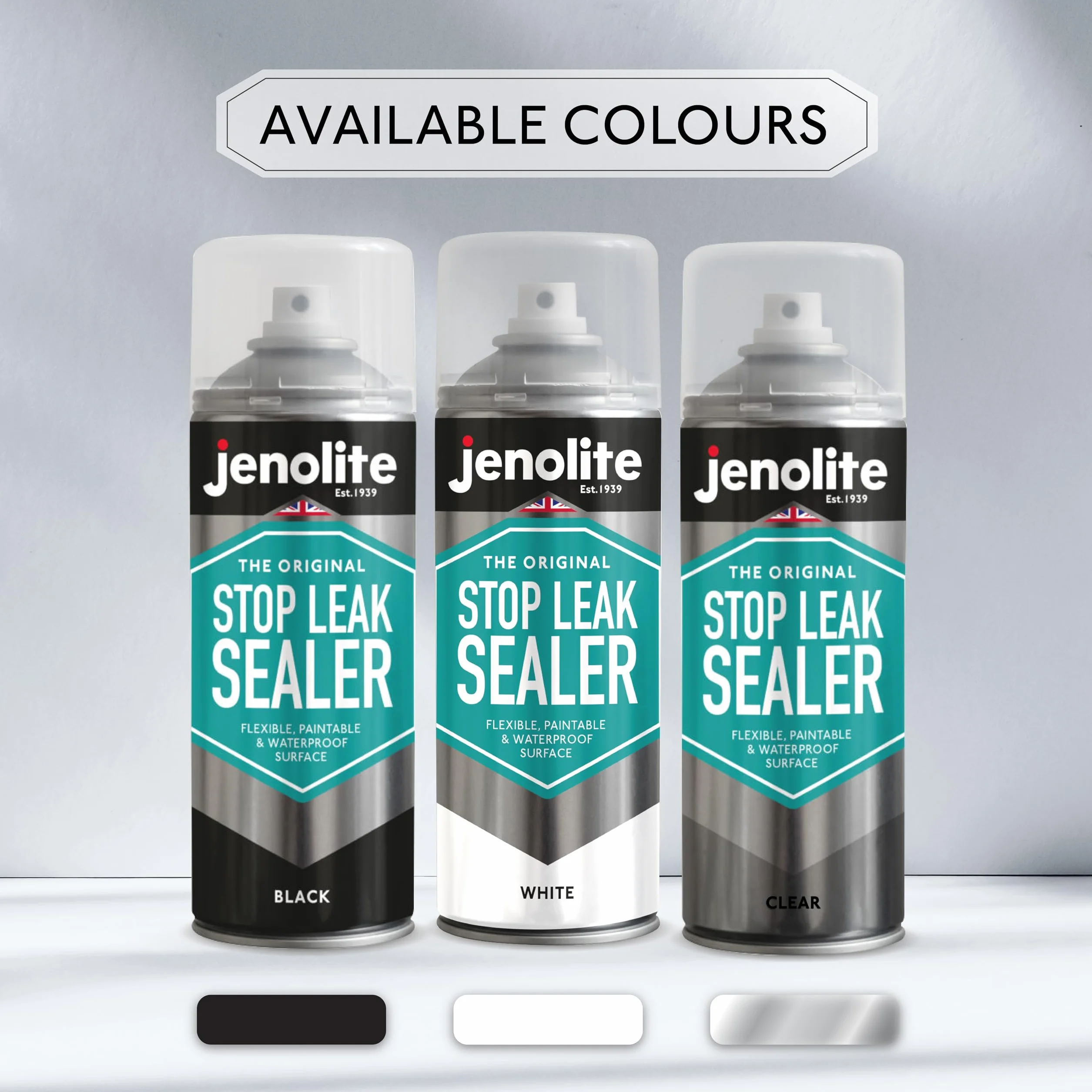 JENOLITE Stop Leak Sealer Spray, wodoodporny uszczelniacz, wypełniania, uszczelnia i zatrzymuje wycieki, przezroczysty, 400 ml