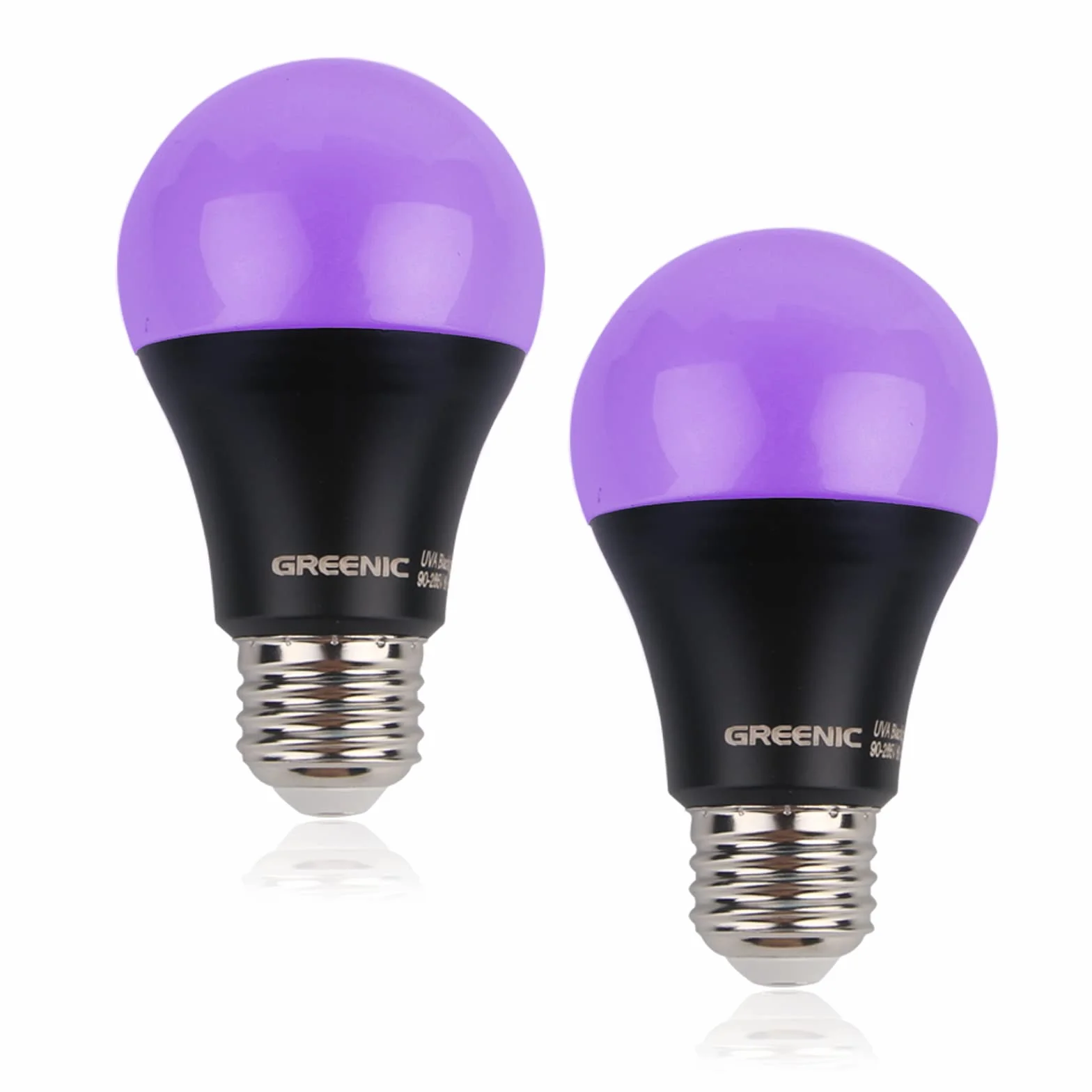 Czarne żarówki UV LED E27, 8 W (odpowiednik 60 W), świecące w ciemności, fioletowe lampy na Halloween, do domu, na imprezę, oświetlenie