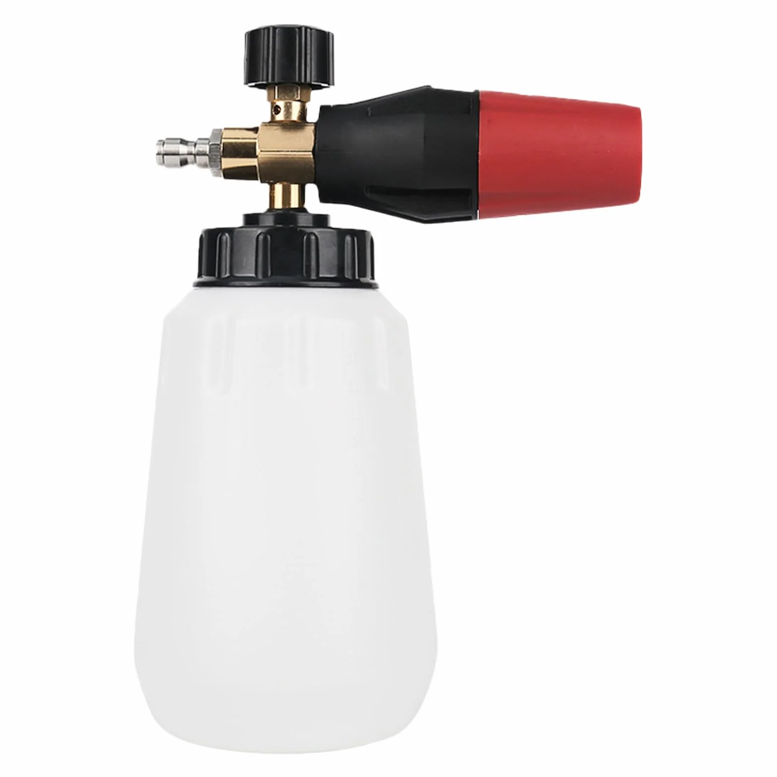 XTDMJ Pistolet z pianki śnieżnej, 1000 ml, opryskiwacz z pianki śnieżnej, wytrzymała lanca z pianki do samochodu, szeroka szyja, regulowana, gruba pianka do myjki ciśnieniowej z szybkozłączką 1/4 cala