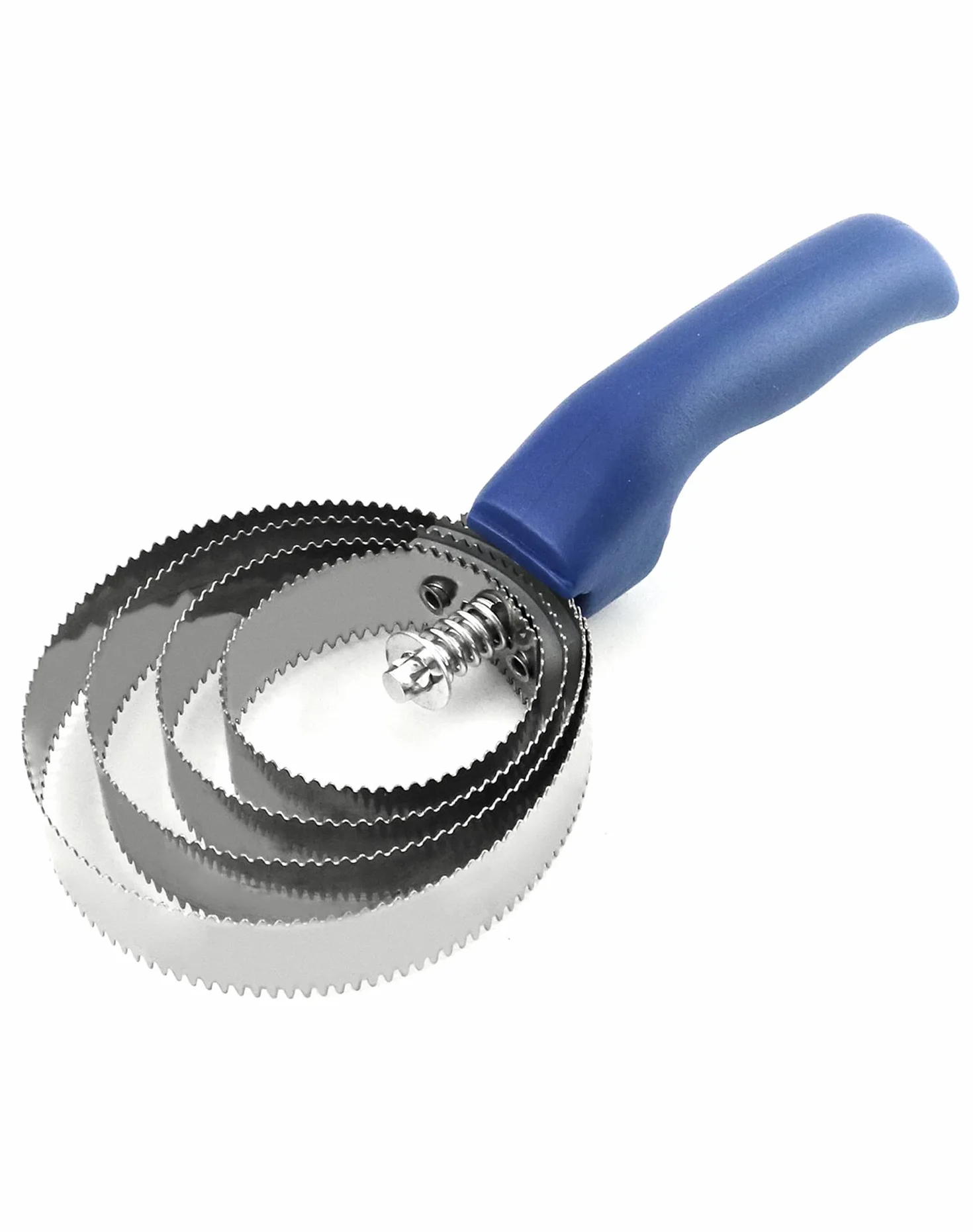 QWORK® Dwustronny grzebień do curry, szczotka dla koni, 4 pierścienie, z miękkim uchwytem
