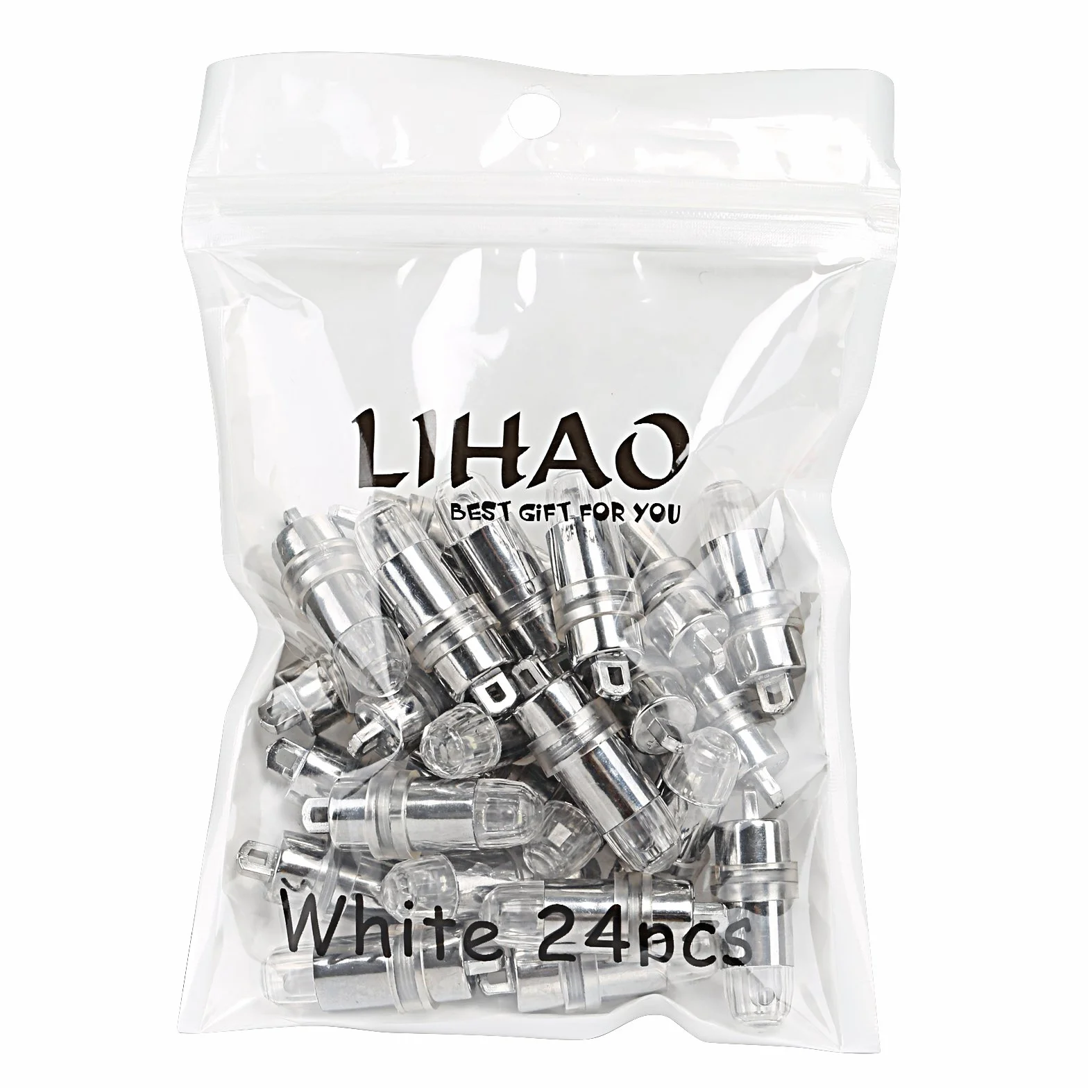 Lihao Mini diody LED do balonów, papierowych latarni, lampionów, wodoszczelne oświetlenie LED, ciepła biel, na wesele, imprezę, 30 sztuk
