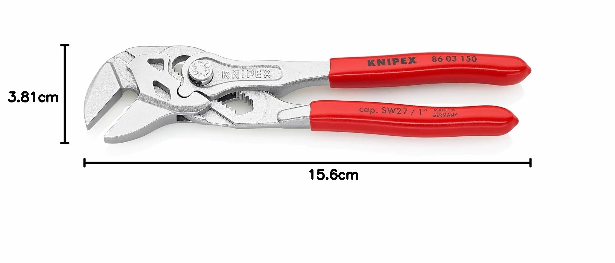 KNIPEX Szczypce-klucz 150 mm chromowany z tworzywa sztucznego powlekane 86 03 150