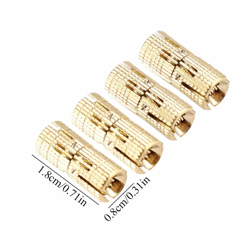 Eastbuy Zawias beczki - 4 cz??ci/pakiet mied? mosi?dz szafka pude?ko pude?ko na prezent ukryty zawias beczki 8 mm k?t otwarcia 180°