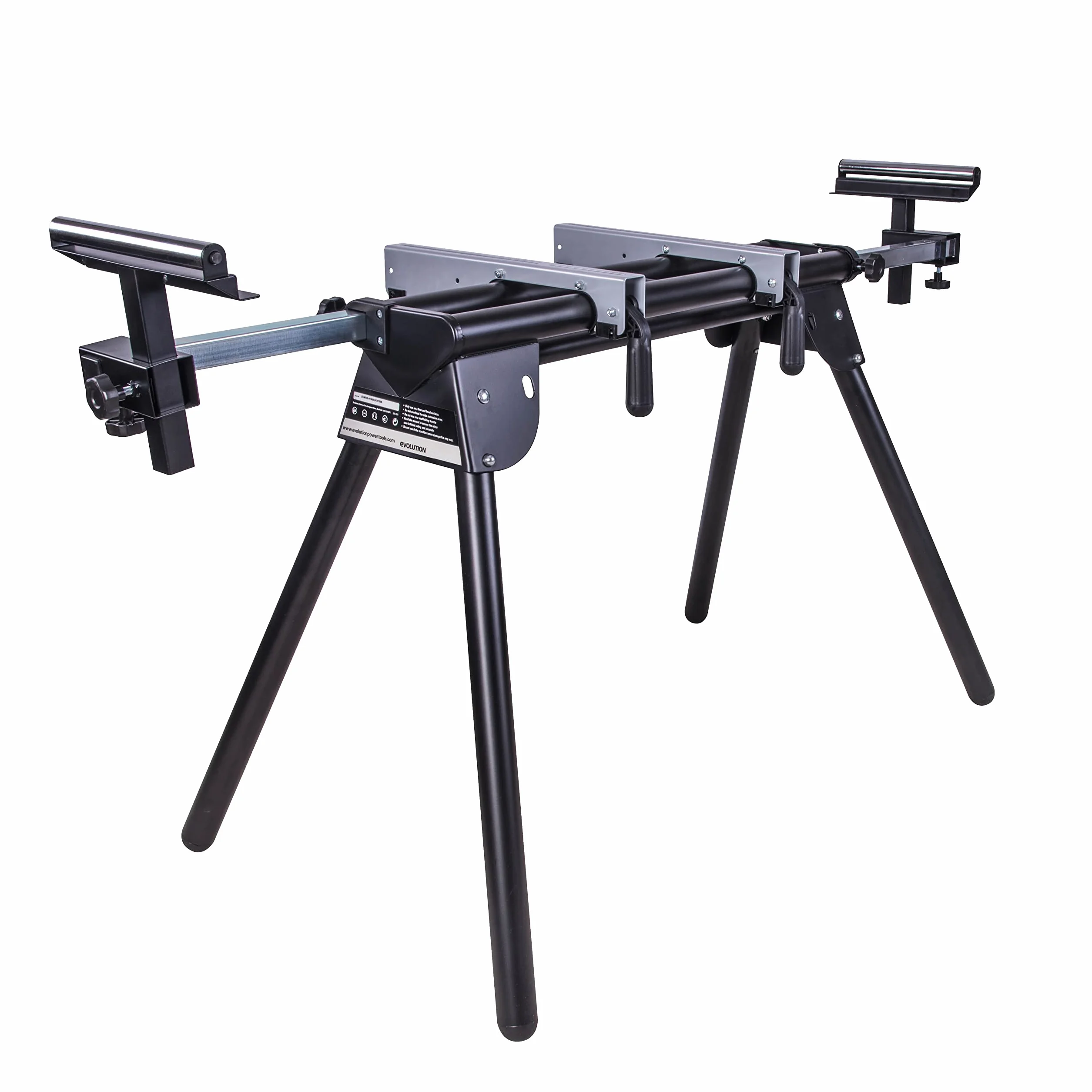 Evolution Power Tools Stojak do ukośnicy EVOMS1 – uniwersalny, kompaktowy, składany stojak z wysuwanymi ramionami. Pasuje do ukośnic Evolution, Makita, DeWalt, Bosch, Ryobi, Einhell i Metabo