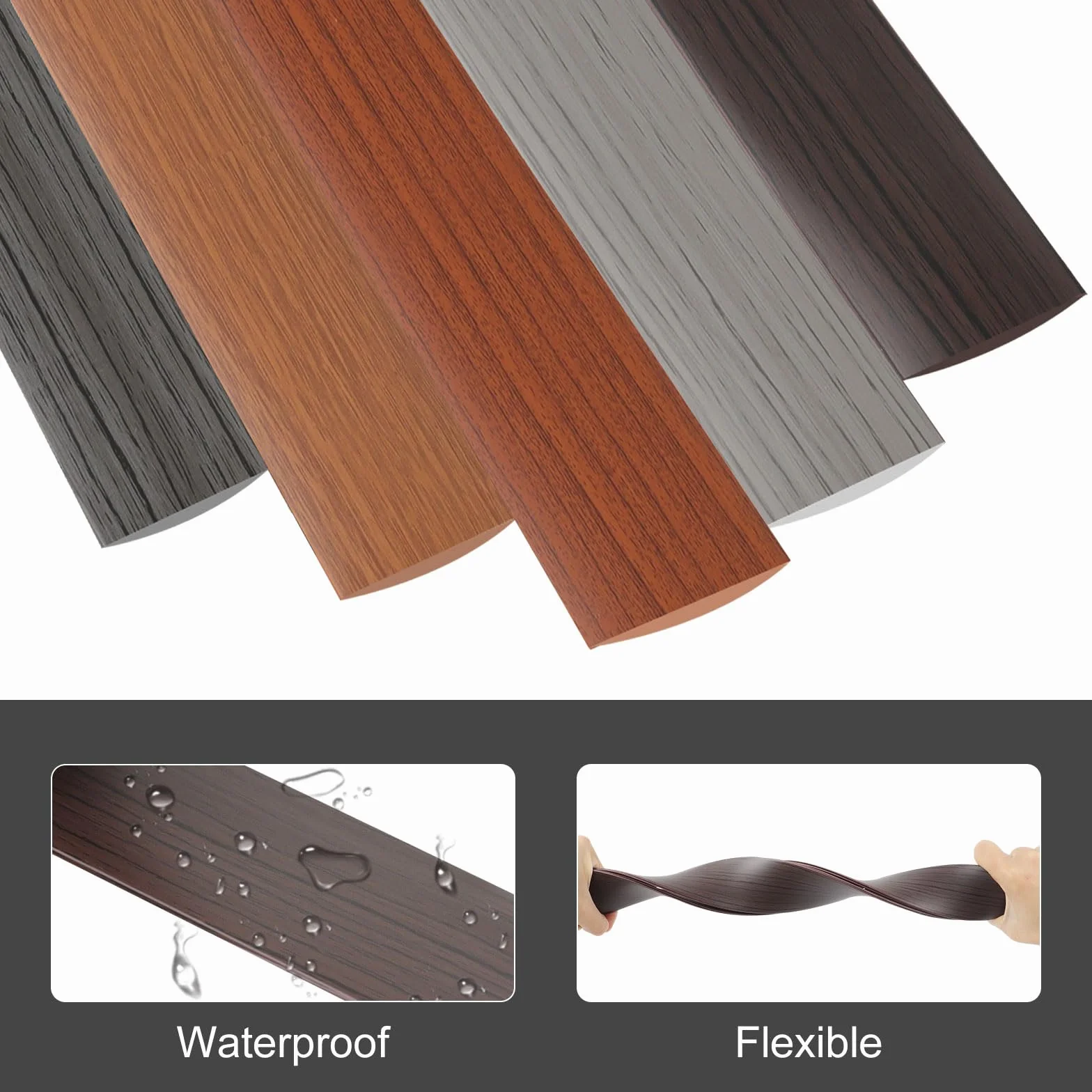 Listwa progowa 100cm x 4cm samoprzylepna, listwy przejściowe podłogowe wykończenie krawędzi dywanu PVC, wykończenie krawędzi dywanu do kuchni/salonu, listwa drzwiowa do łączenia szczelin podłogowych