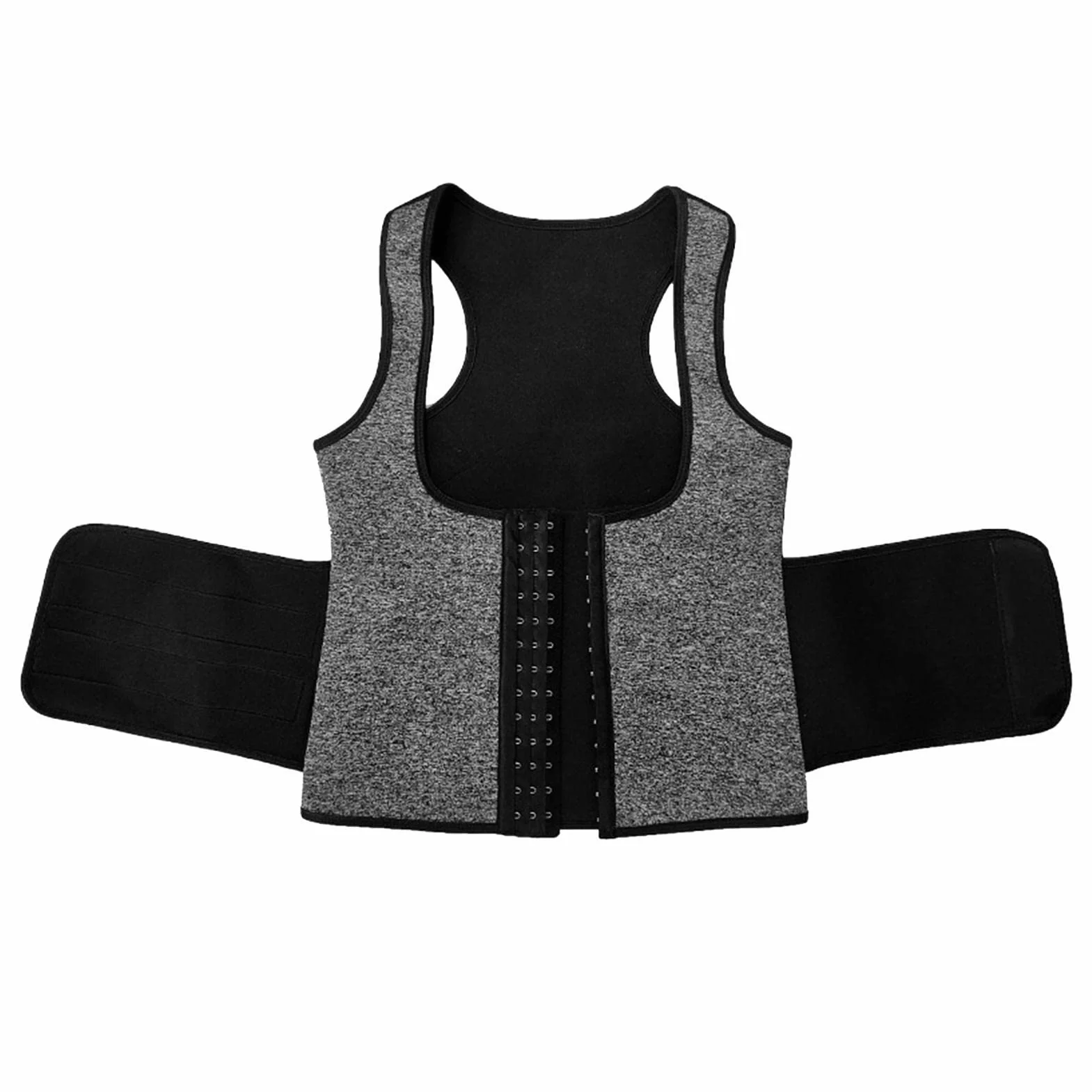 Damska kamizelka trenera talii,Cincher Gorset Fajas Potrójne pasy Tank Top Zipper Vest | Oddychaj?ca elastyczna wyszczuplaj?ca bielizna modeluj?ca si?owni?, ?, bieganie, taniec, jazd? Pologmase