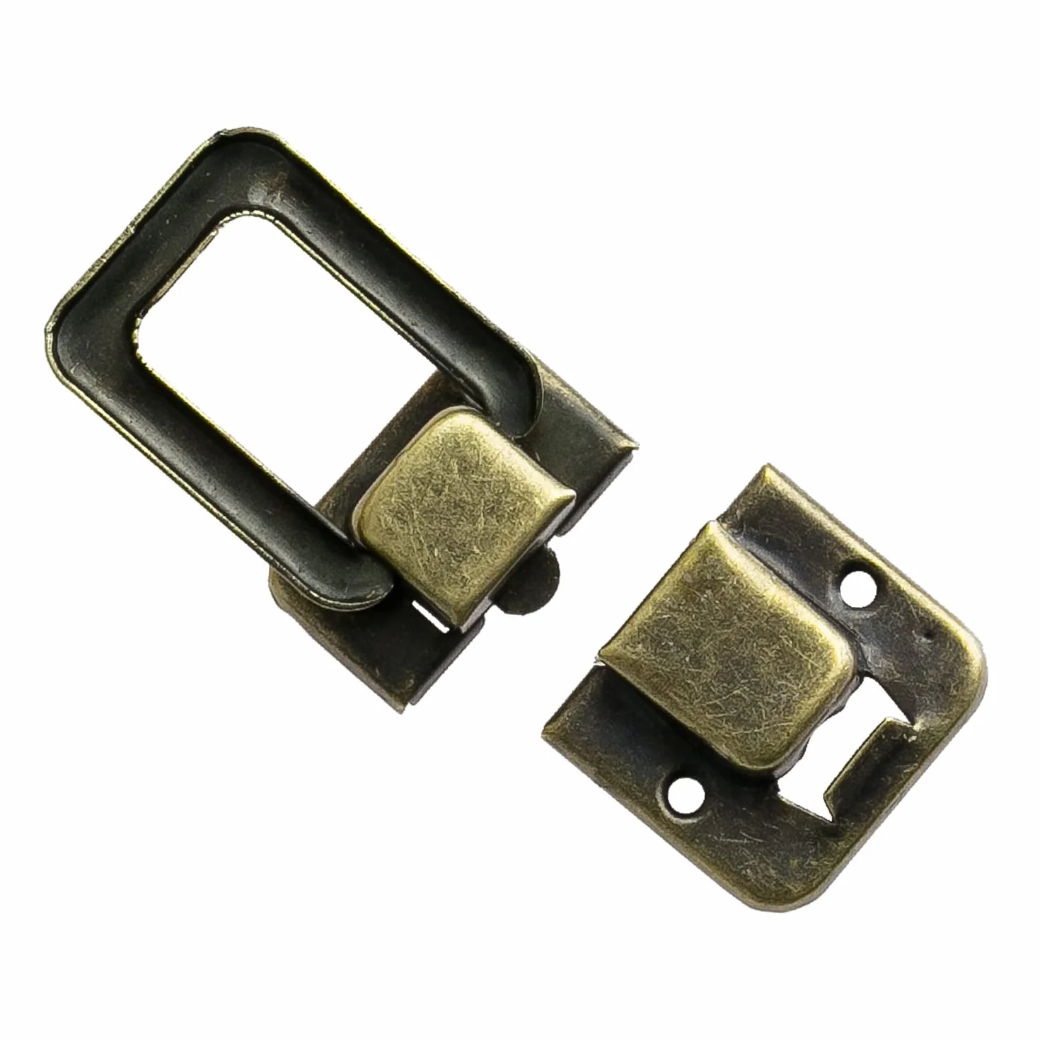 HMF 6492 metalowe zapięcia do walizek w stylu vintage | 2 sztuki | 25 x 38 mm | brąz