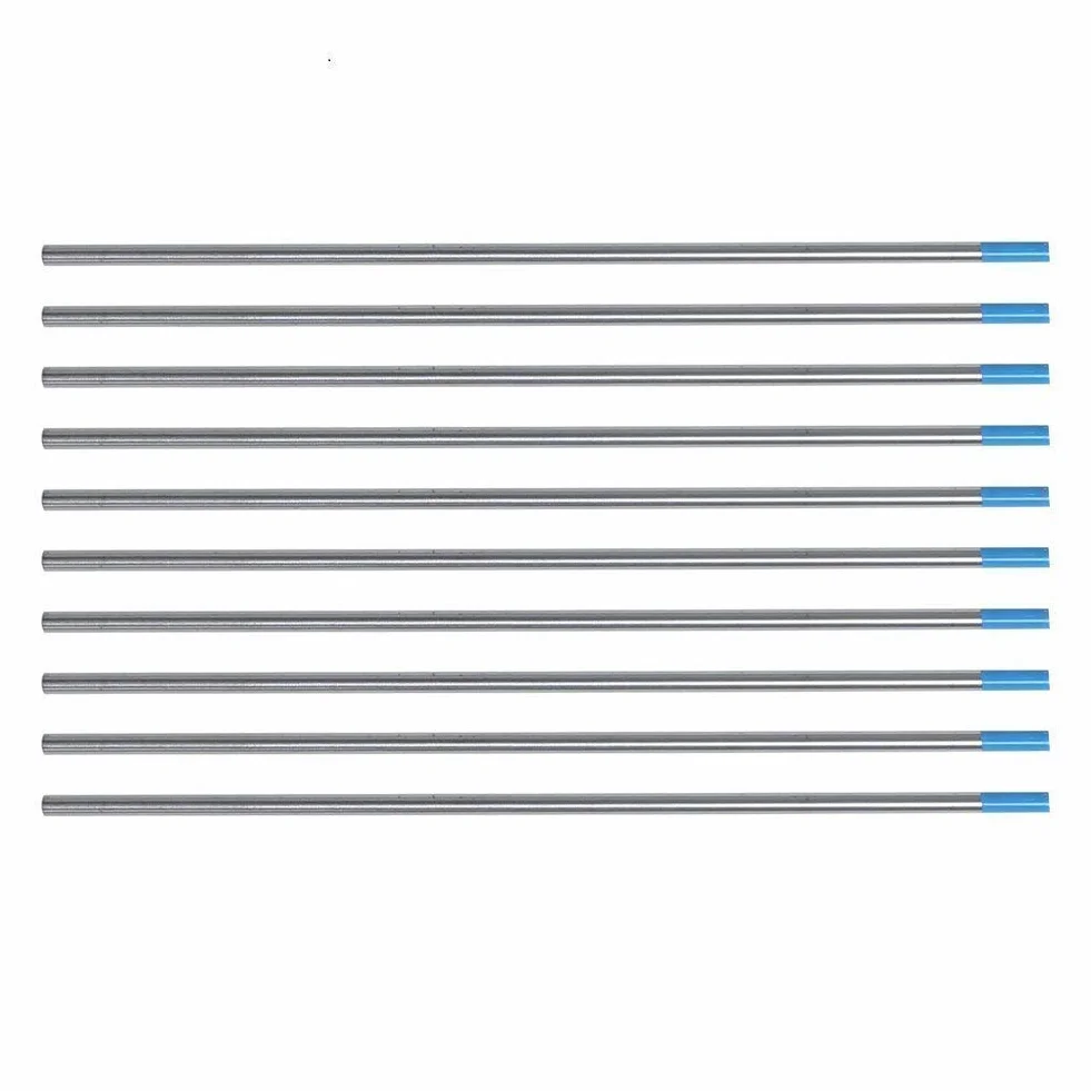 TEN-HIGH Elektrody wolframowe TIG, 2% lantanu, WL20 (niebieski), 1,6 mm x 150 mm, 10 sztuk w opakowaniu