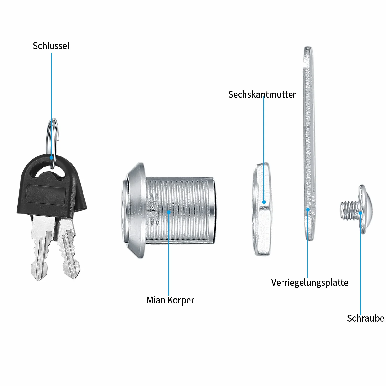 Zamki do szafek 16 mm, zamki do szafek z kluczem, zamki do skrzynek pocztowych, zabezpieczające zamki do szuflad do skrzynki pocztowej, szuflad, szafek, mebli, drzwi, zamków (2)