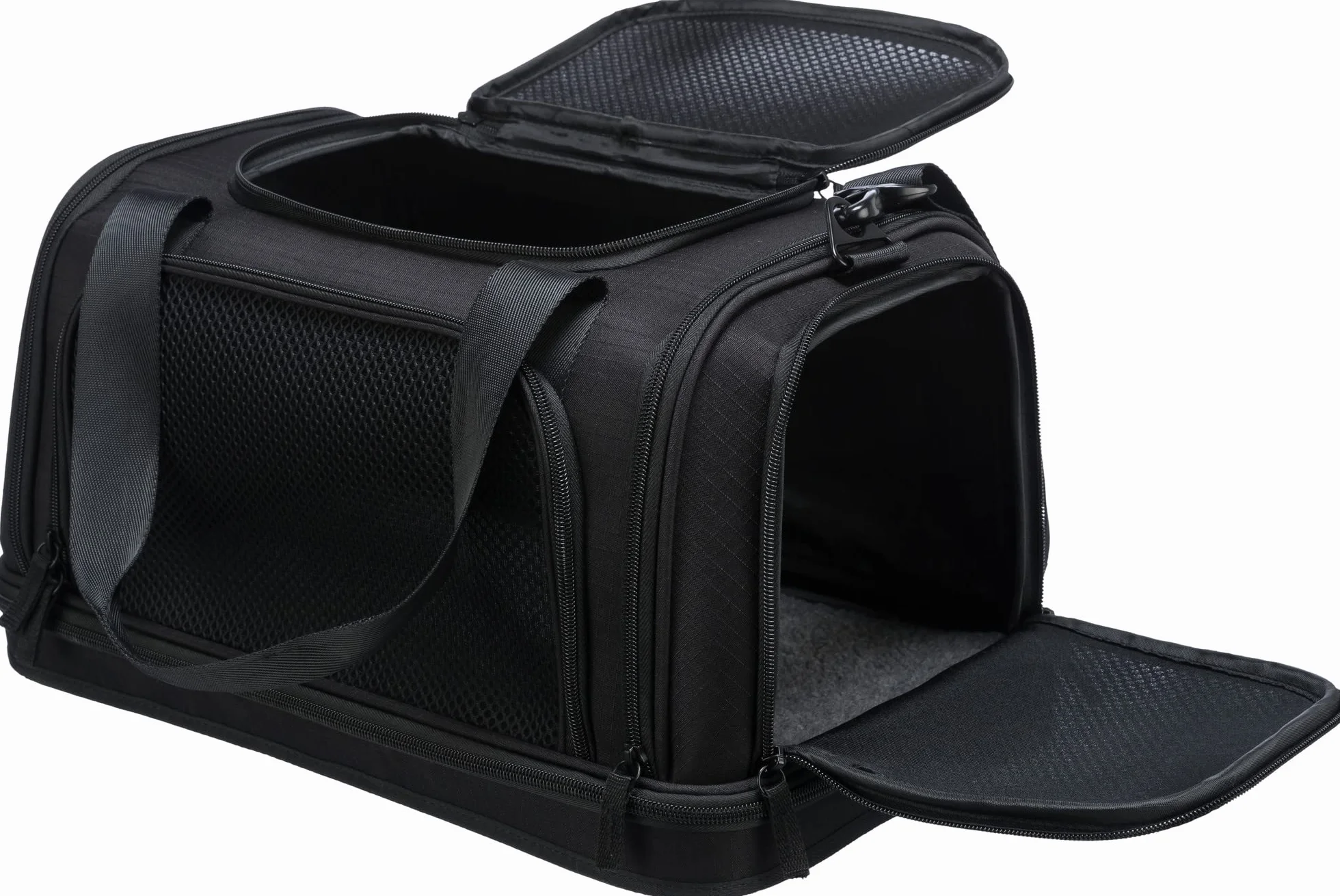 TRIXIE Airline 28904 torba podróżna, samolot, torba podróżna dla psów, 28 × 25 × 44 cm, czarna