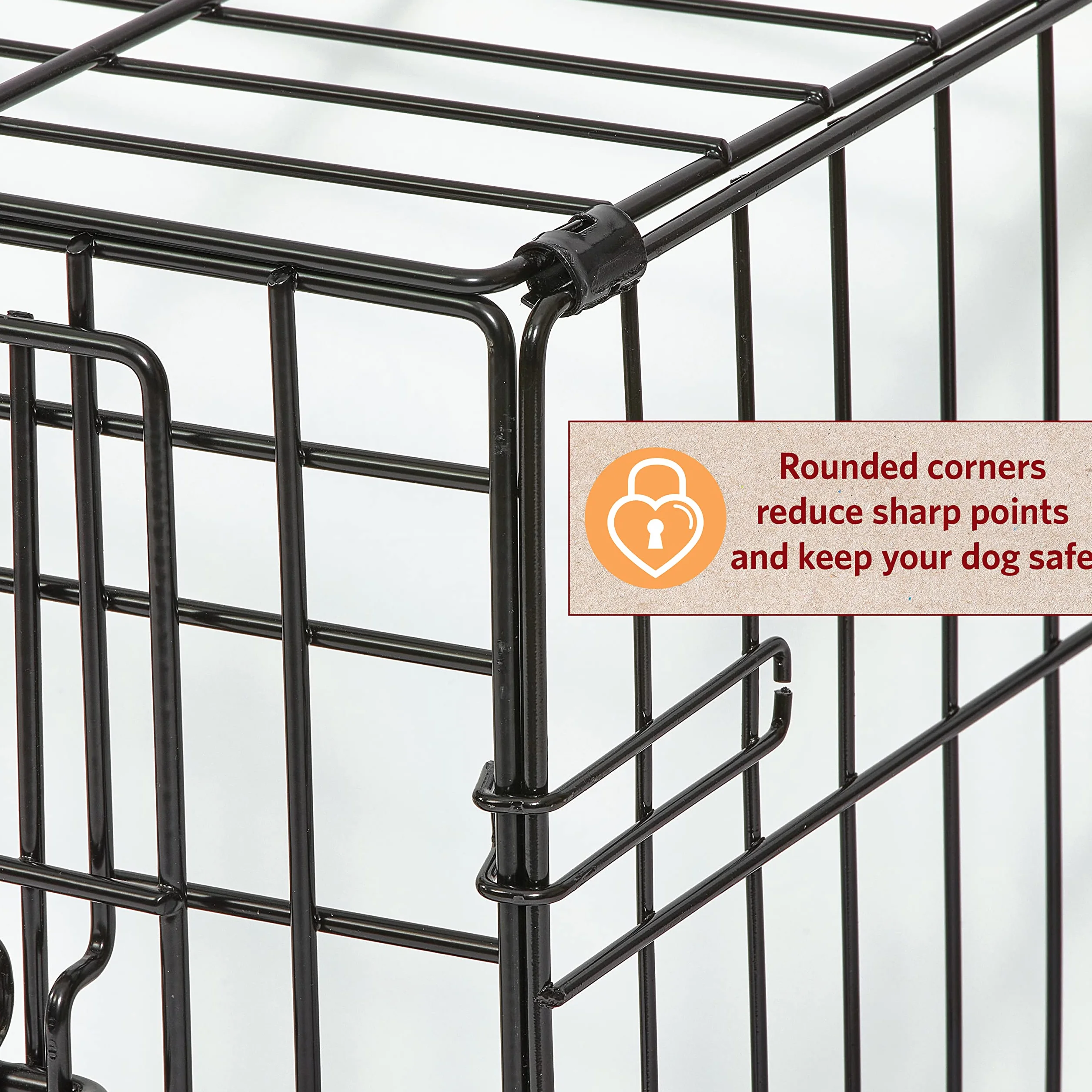 MidWest Homes for Pets XS LifeStages Double Door 22-Inch Folding Dog Crate, Enhanced Security, Includes Leak-Proof Pan, Divider Panel, Handle, Rubber Feet