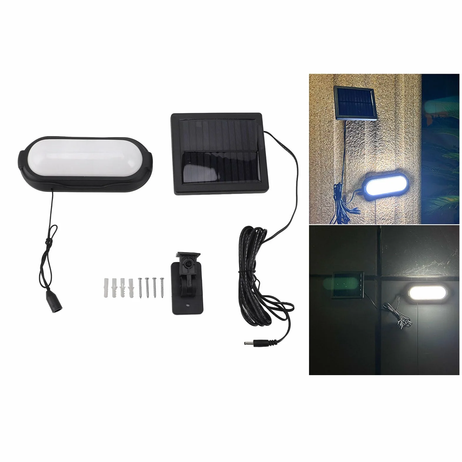Solar Shed Light, Wodoodporne białe światło Solarne wiszące lampy zewnętrzne, LED Solar Powered Barn Light, Solarne oświetlenie wewnętrzne do altany, szopy, garażu, stodoły