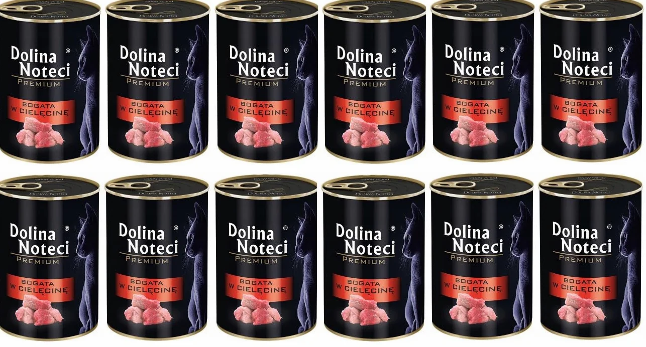 DOLINA NOTECI Premium cielęcina mokra karma dla dorosłych kotów 12 x 400 g