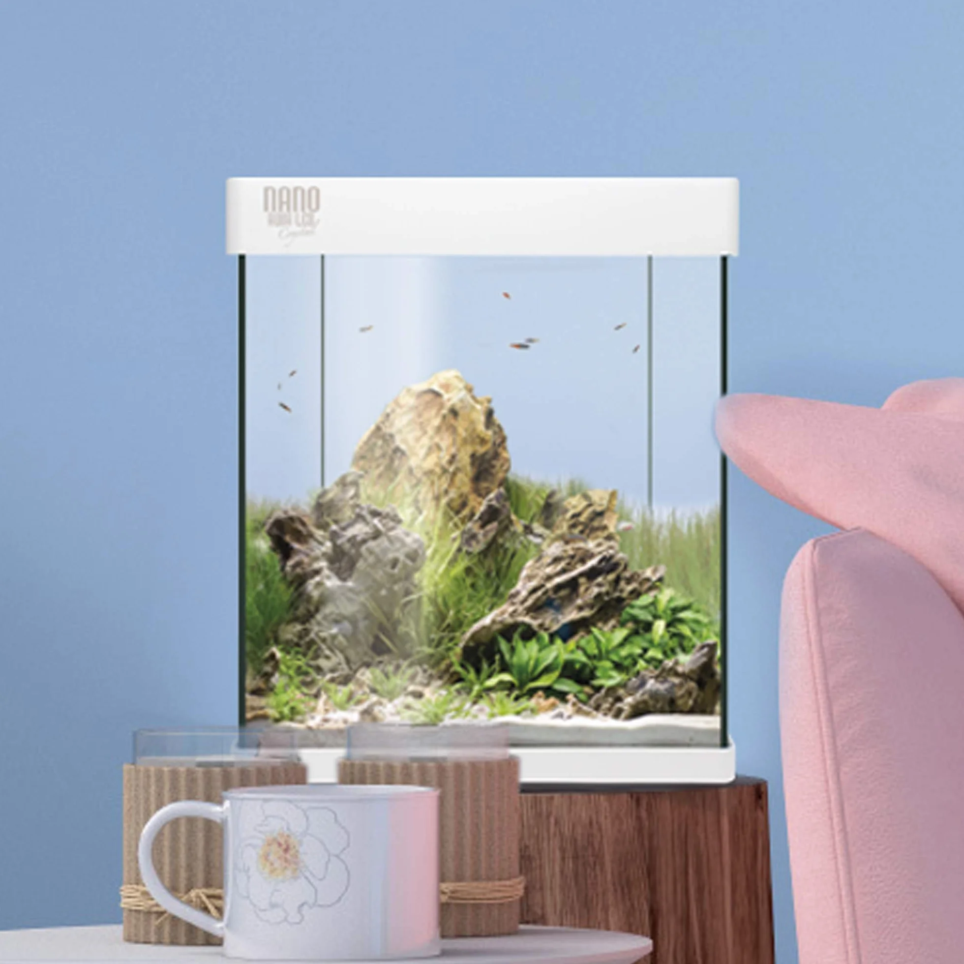 ICA KNA30 Nano Aqualed Crystal zestaw do akwarium, biały