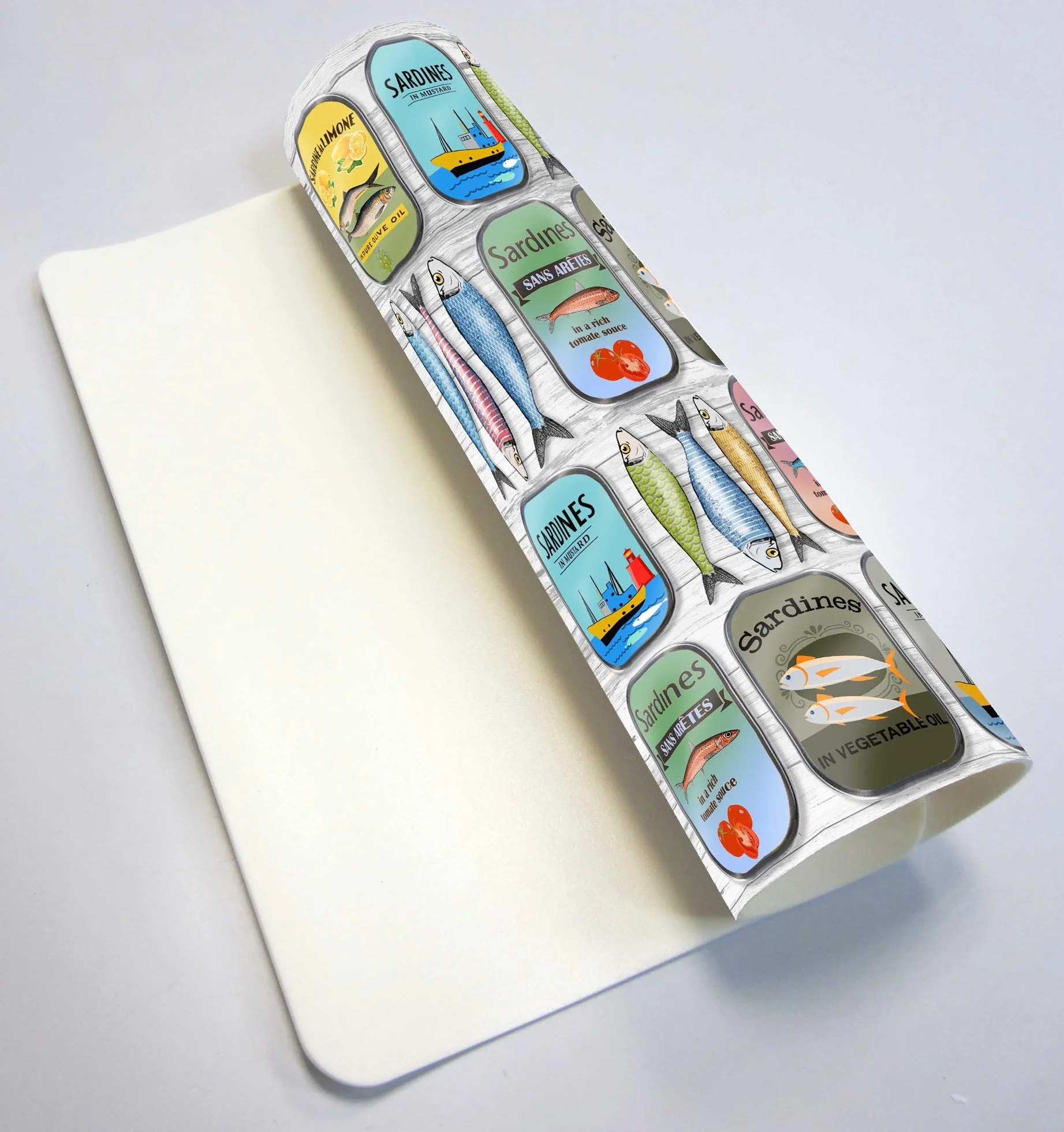vilber A050 V01 Sardines. 2942 DU01 obrus tapeta stacja dokarmiania poidło dla ptaków, 45,6 x 30,5 x 0,2 cm, wielokolorowy