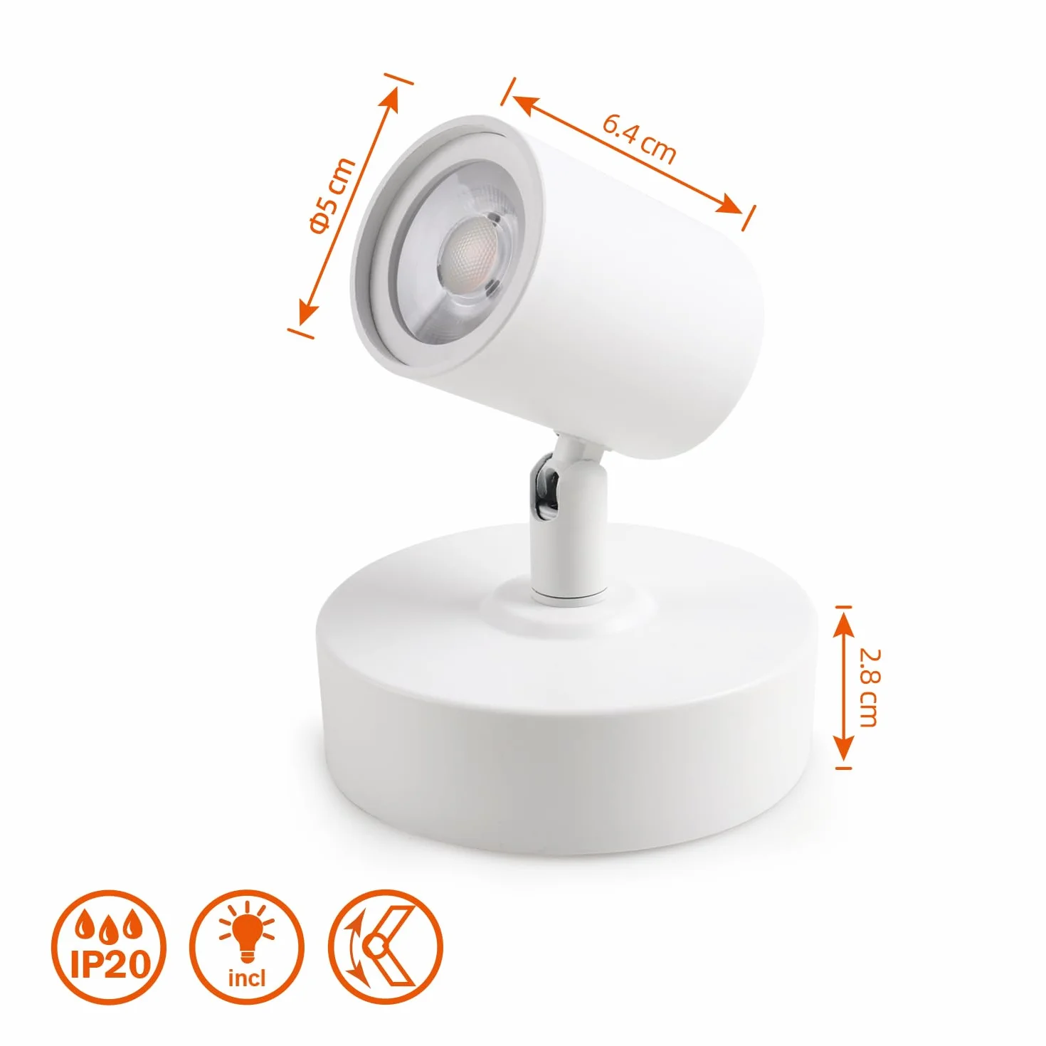 da LIGHT Lampa punktowa sufitowa LED CCT 1 źródło światła biała