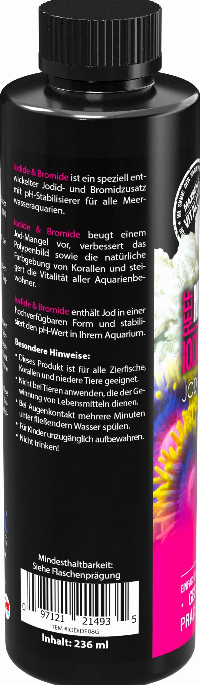 MICROBE-LIFT Iodide & Bromide – jod i dodatek bromidowy w jakości premium do każdego akwarium wody morskiej, bardzo wydajny, 236 ml
