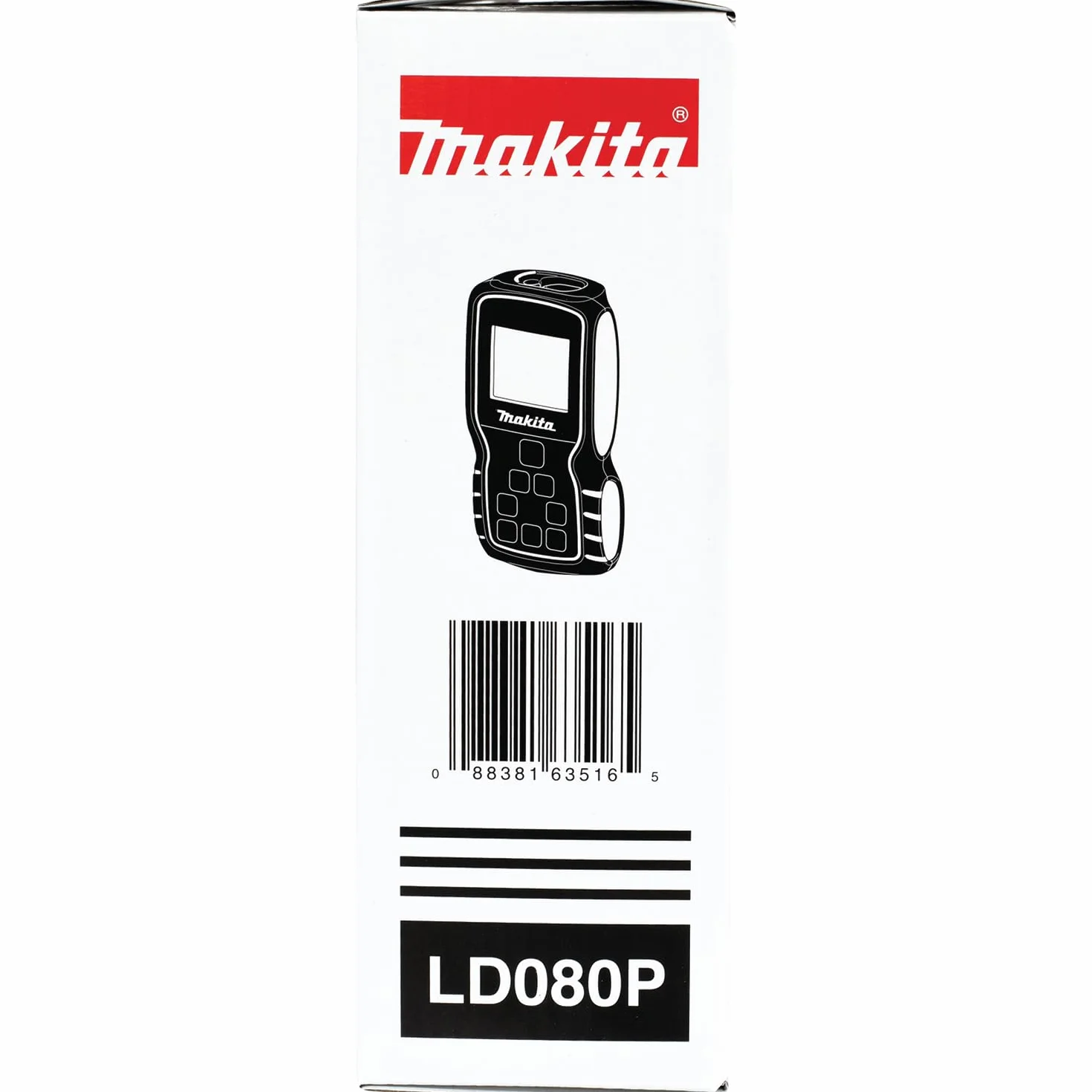 Makita LD080P laserowy pomiar odległości w komplecie z 2 bateriami AAA