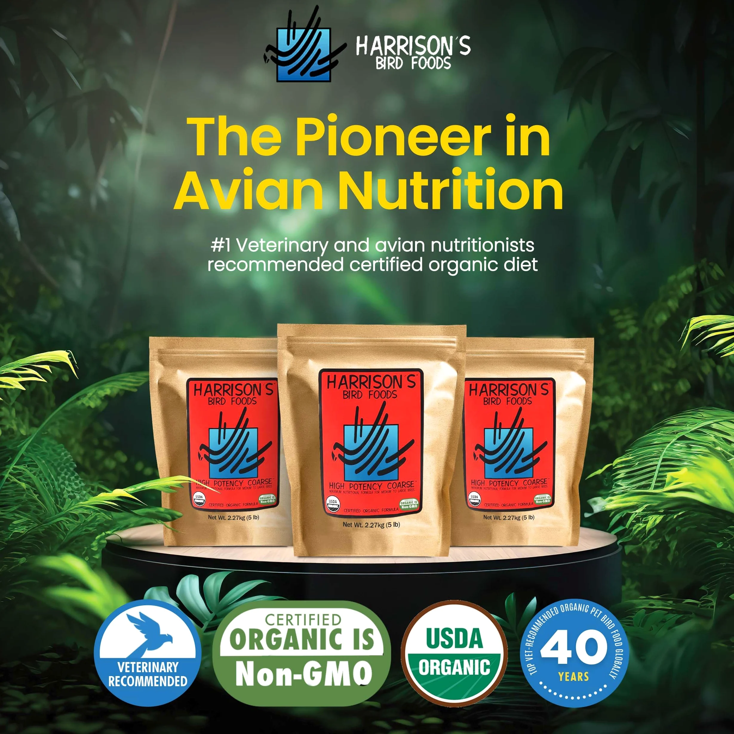 Harrisons High Potency Coarse Grosses Graines Vitaminées pour Oiseau 2.26kg