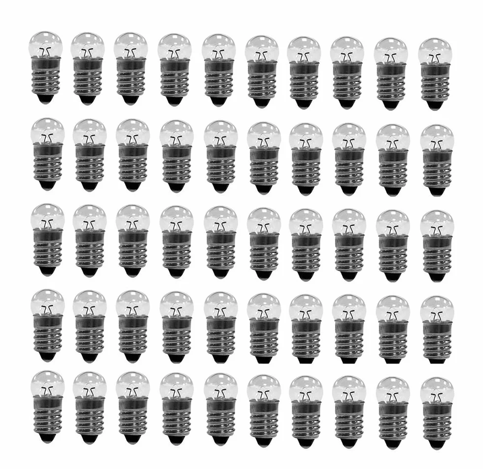 10 sztuk żarówek kulistych E10 1,5 V 0,3 A żarówka żarówka miniaturowa podstawa wkręcana 1,5 V DC