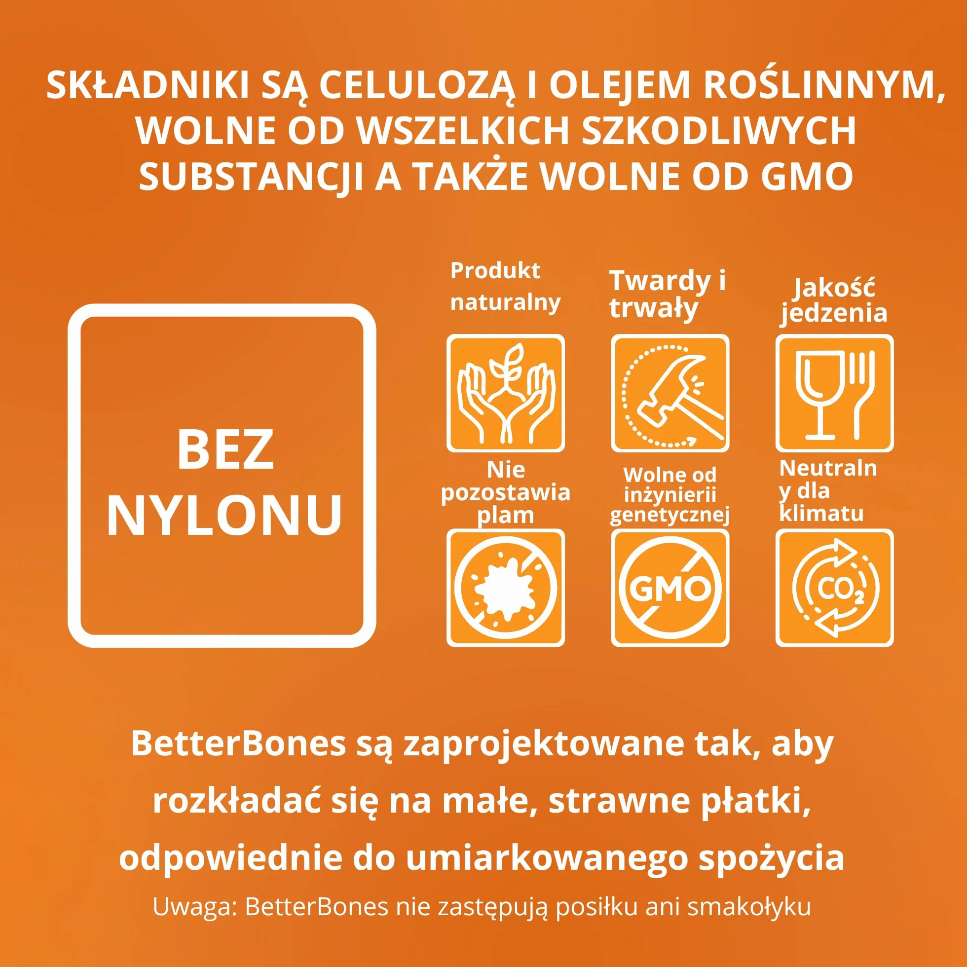 BetterBone - Zabawka dla psa do żucia – Small Hard Classic – wegańska kość do żucia dla psa, bez nylonu i GMO na bazie celulozy, bardzo twarda, neutralny smak, nie odpryskuje i hipoalergiczna