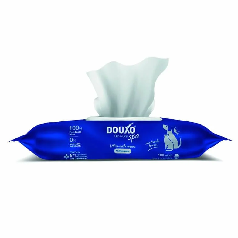 DOUXO Skin & Coat SPA chusteczki nawilżane dla psów i kotów 100 sztuk