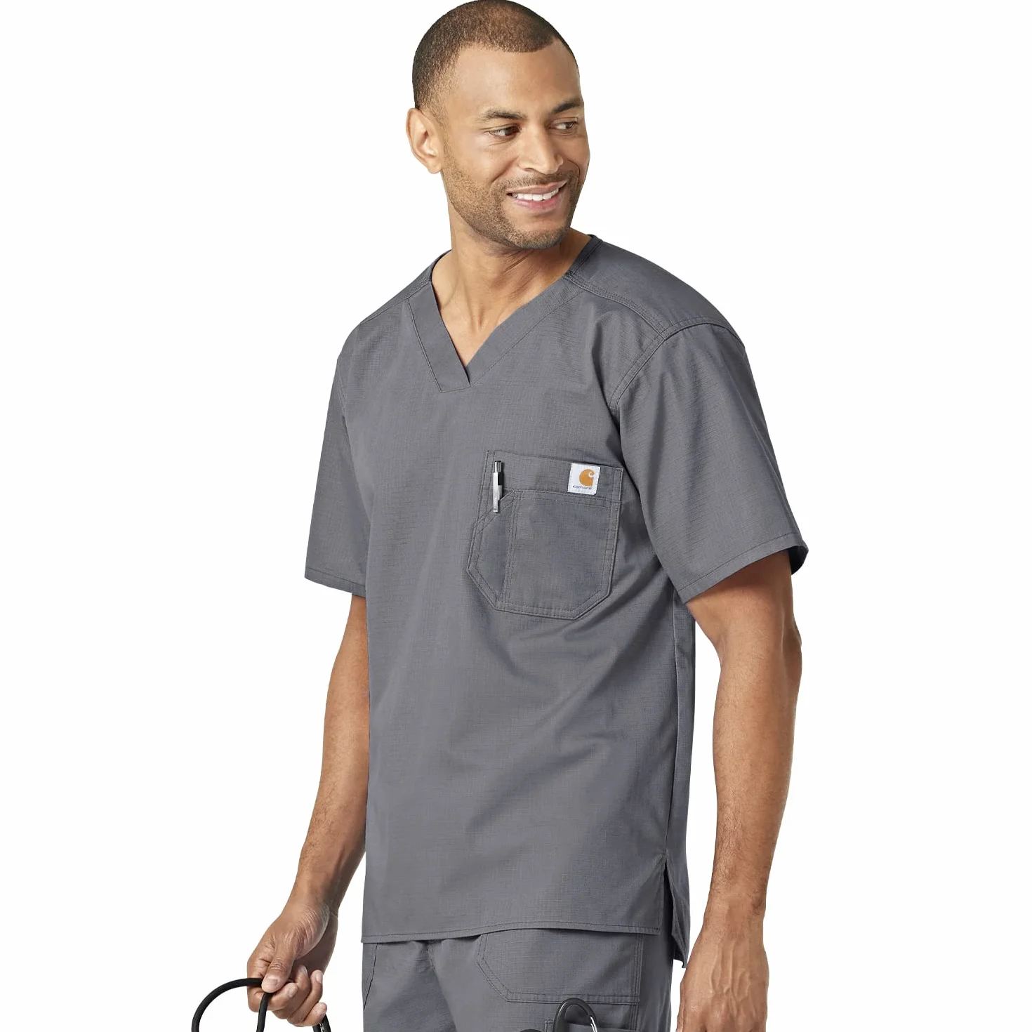 Carhartt Męska koszulka Ripstop Utility Scrub Top, Cyna, 3XL