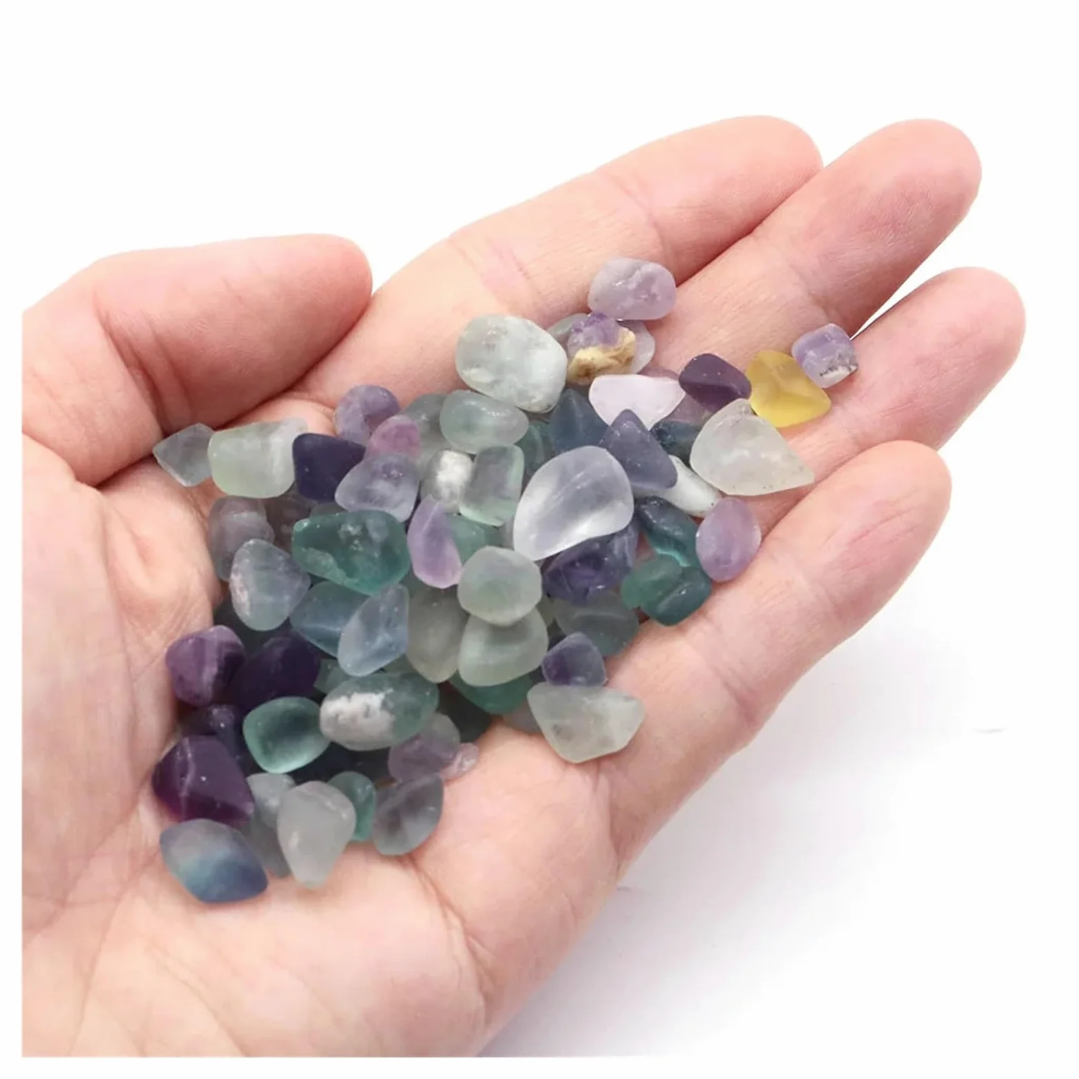Naturalny podłoże kwarcowe do akwariów, Akwarium Żwir Kryształy Kamienie kwarcowe Multicolor 1-10mm 20g 50g 100g(Color 26,100g)
