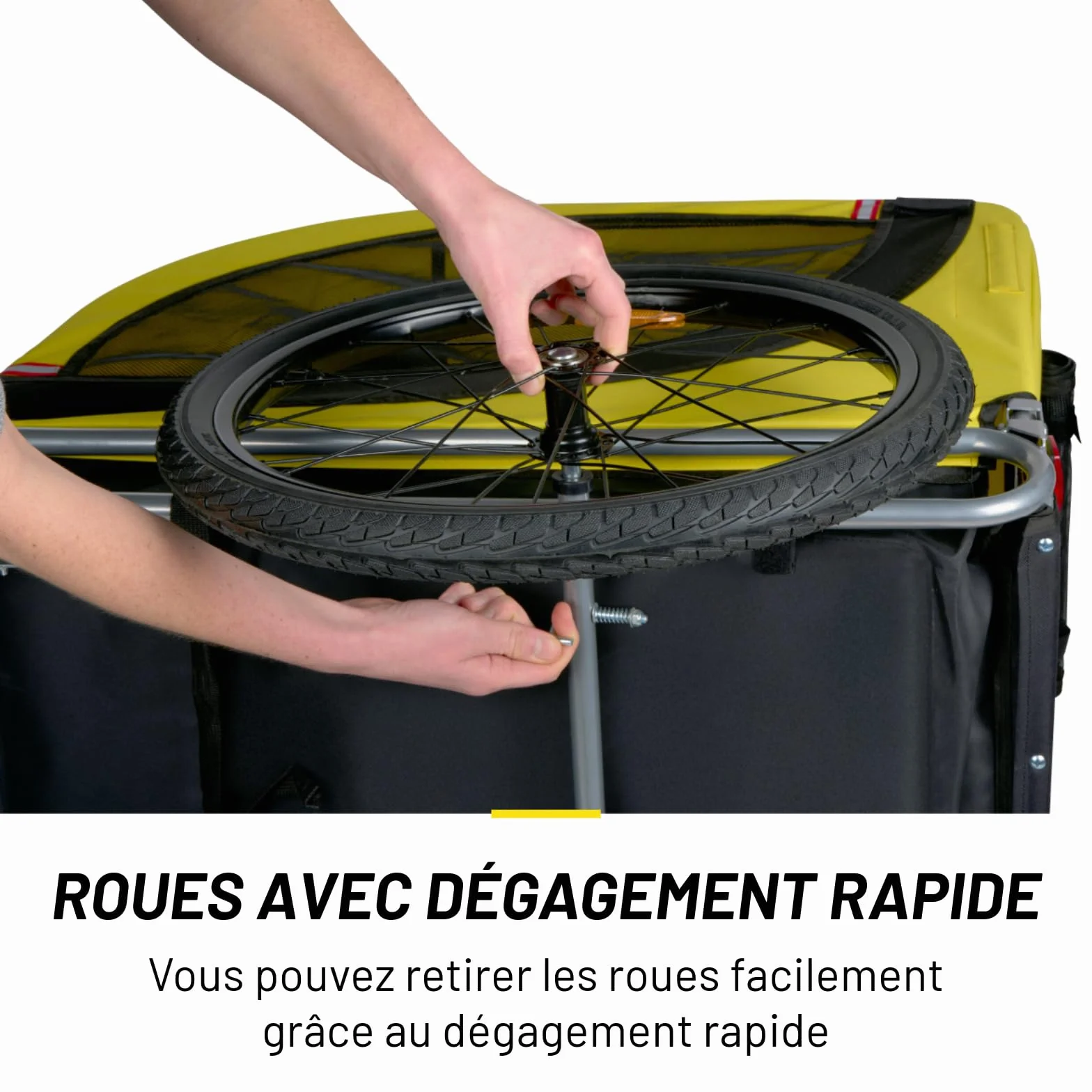 Dunlop Przyczepa rowerowa dla psów, bagażnik rowerowy dla psów, maks. 40 kg, składany bagażnik dla psa, łatwy montaż, przyczepka rowerowa dla psa z odblaskami i osłoną przeciwdeszczową