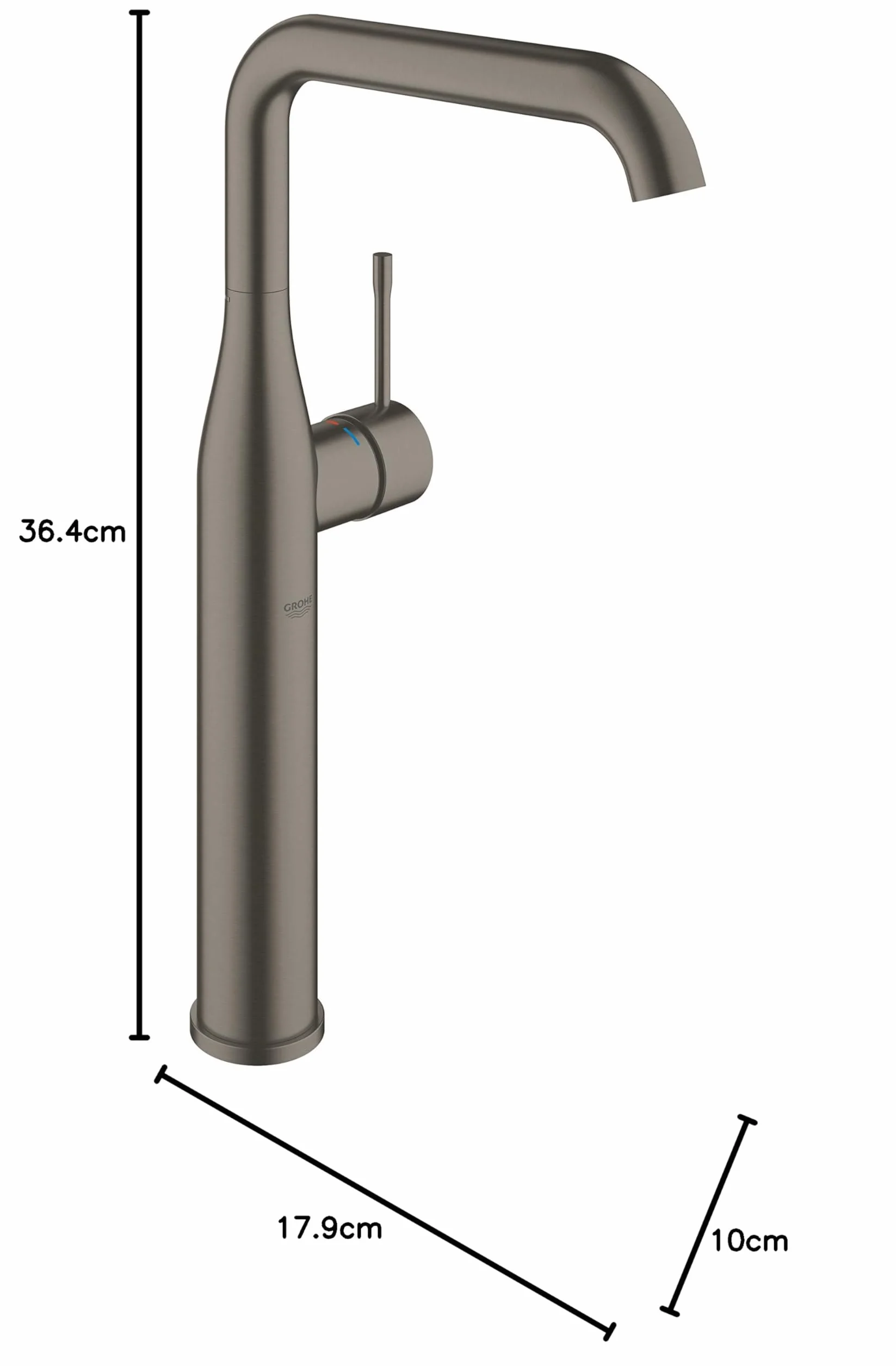 Grohe Essence nowa – OHM umywalka na statek SMTH B XL – twardy grafit