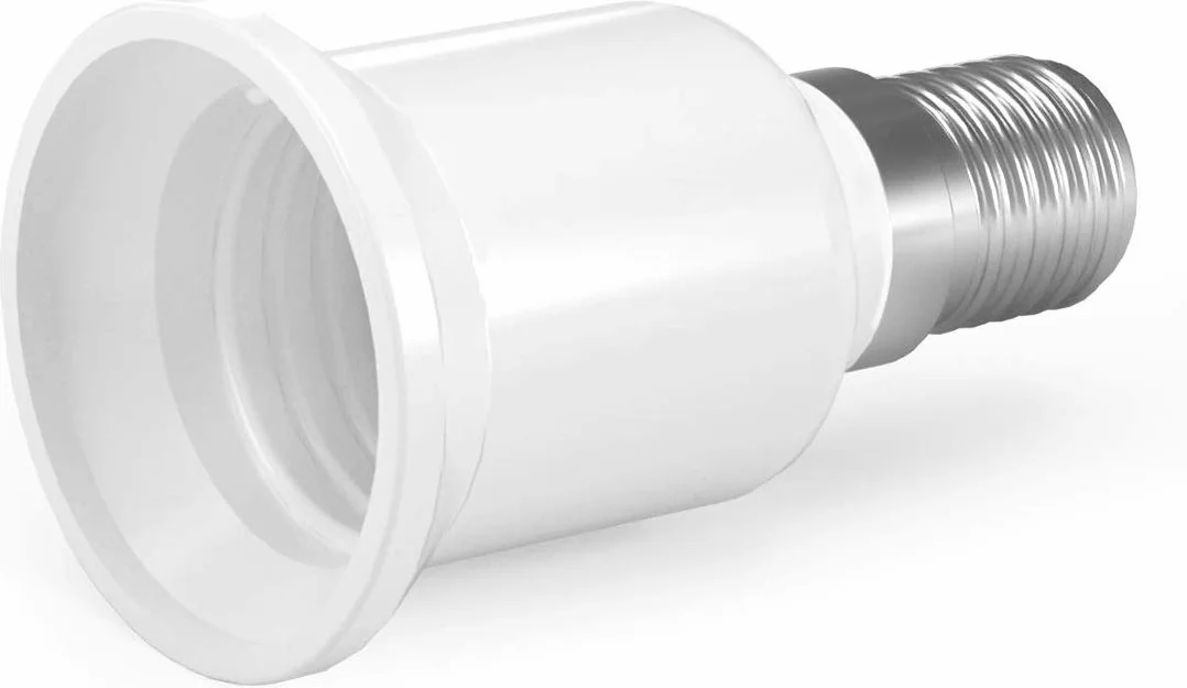 Voarge 4 sztuki oprawki do lampy z gwintem E14 na gwint E27 do żarówek halogenowych LED energooszczędne białe