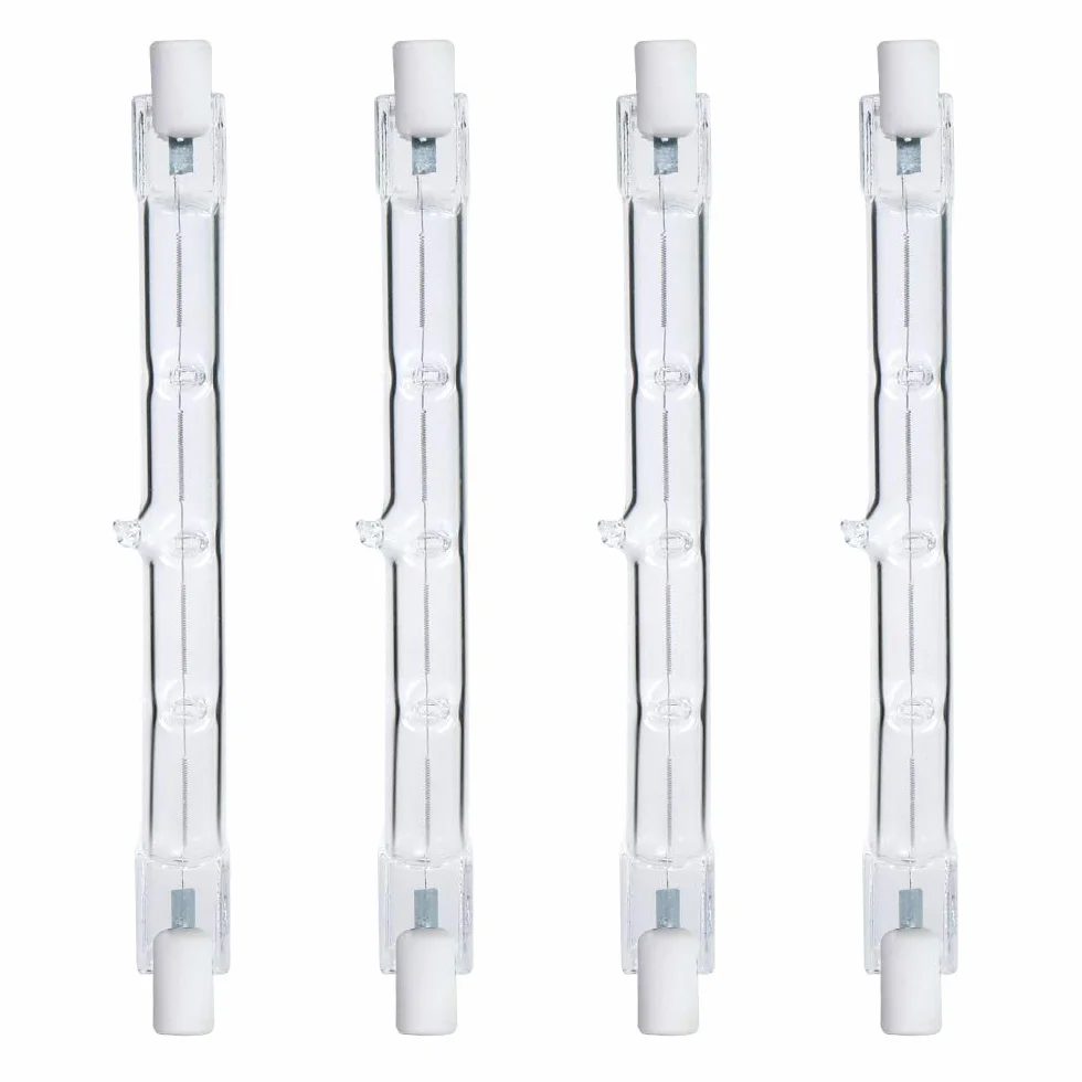Odpowiednik 300 W R7s liniowy reflektor halogenowy 4650 lm 2700 K J118 żarówka bezpieczeństwa długość 118 mm, możliwość ściemniania - ciepła biel, 4 szt