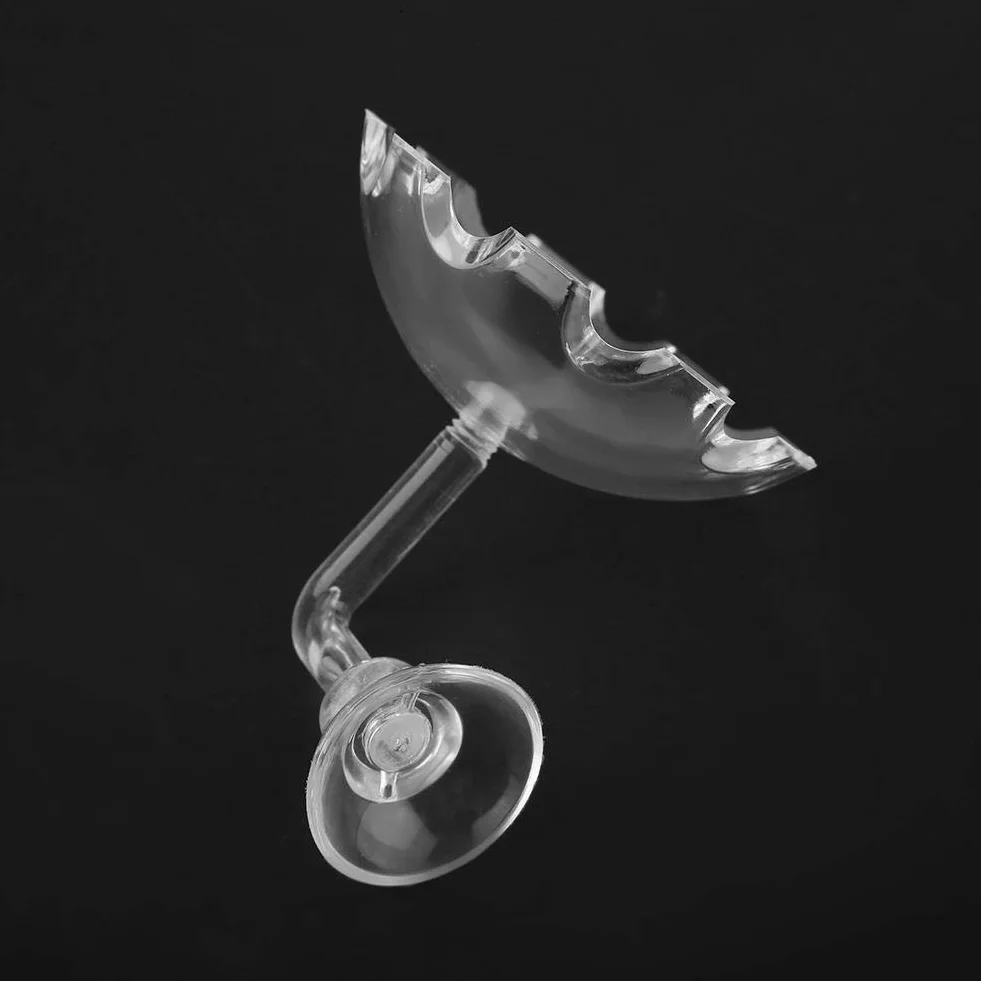 Shrimp Futternapf Acryl Sucker Cup Design Aquarium Bowl Tray Wasser Lebensmittel Kleiner Reptil Würmer Haustiere Dish Feeder Bowl