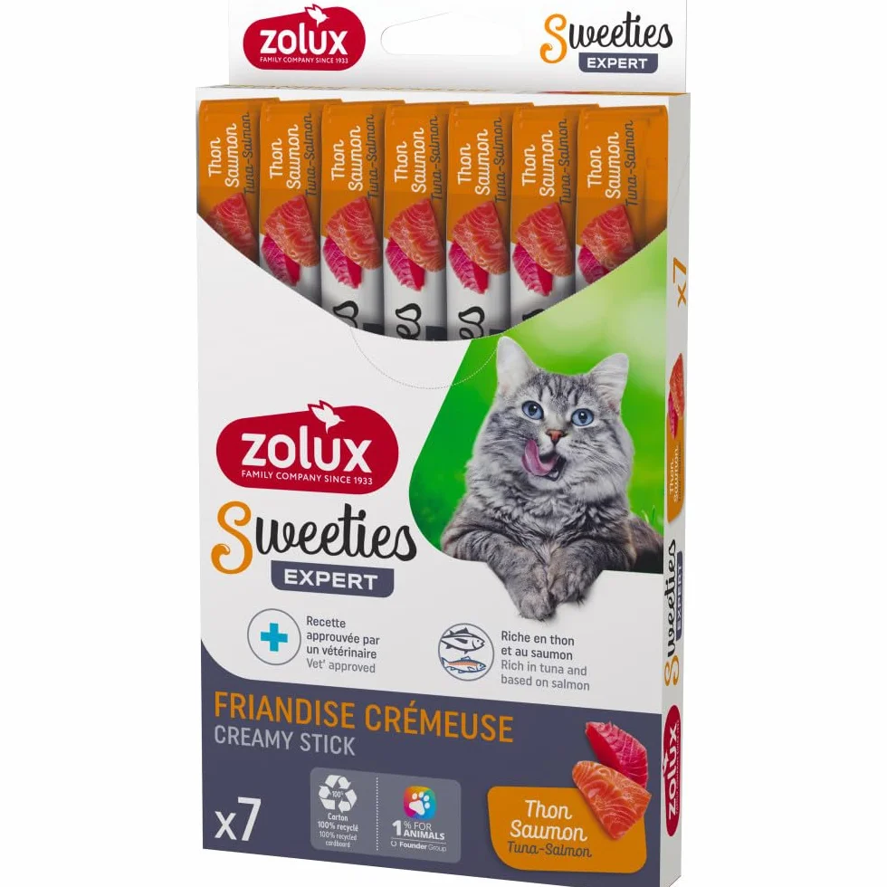 Zolux - Krem z tuńczyka i łososia 7 x 14 g sztyfty dla kota