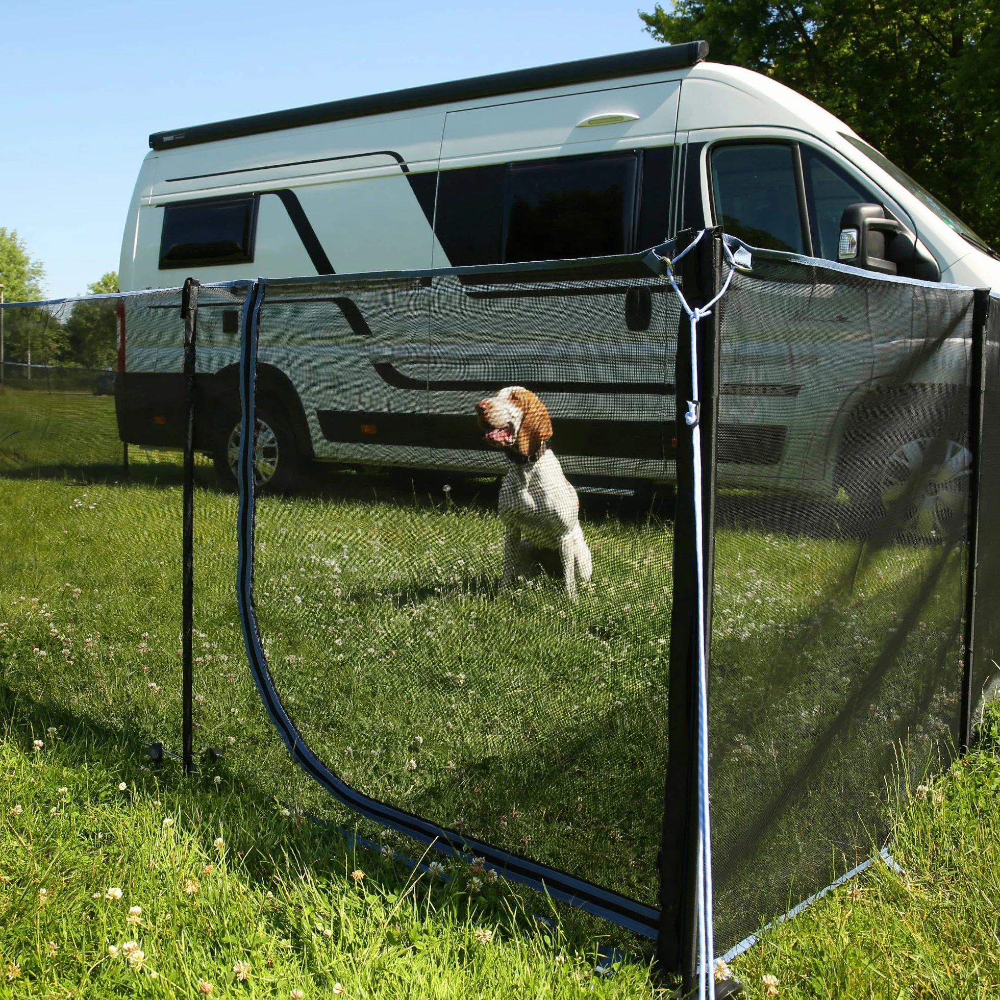 your GEAR Larino Door mobilny płot dla psów, wybieg na kemping i do ogrodu, możliwość nieograniczonej rozbudowy