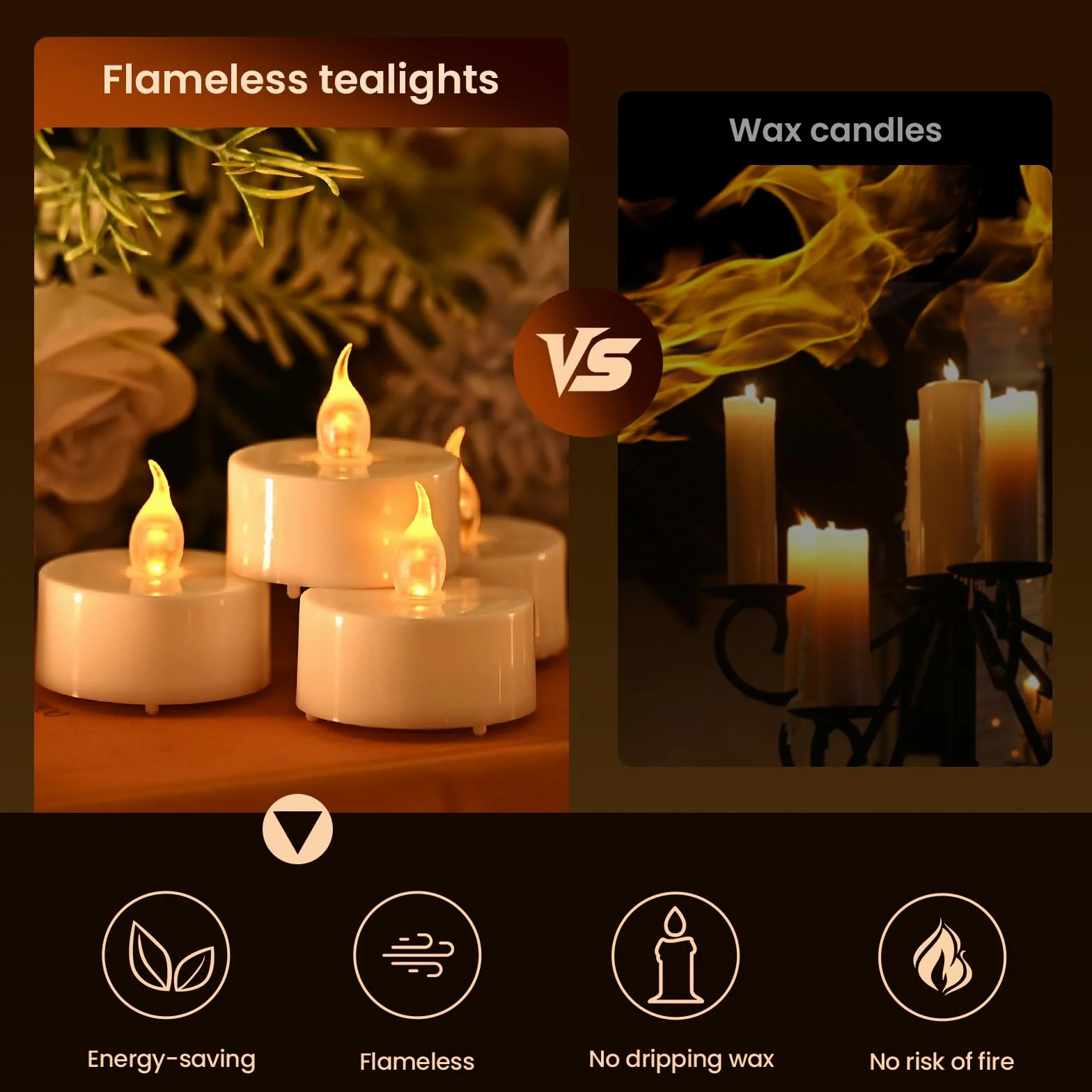 cimetech 12PC Led Tea Lights z timerem, elektryczne migoczące świece ledowe na baterie z pilotem zdalnego sterowania do domu, pokoju, stołu, Halloween, dekoracji świątecznych
