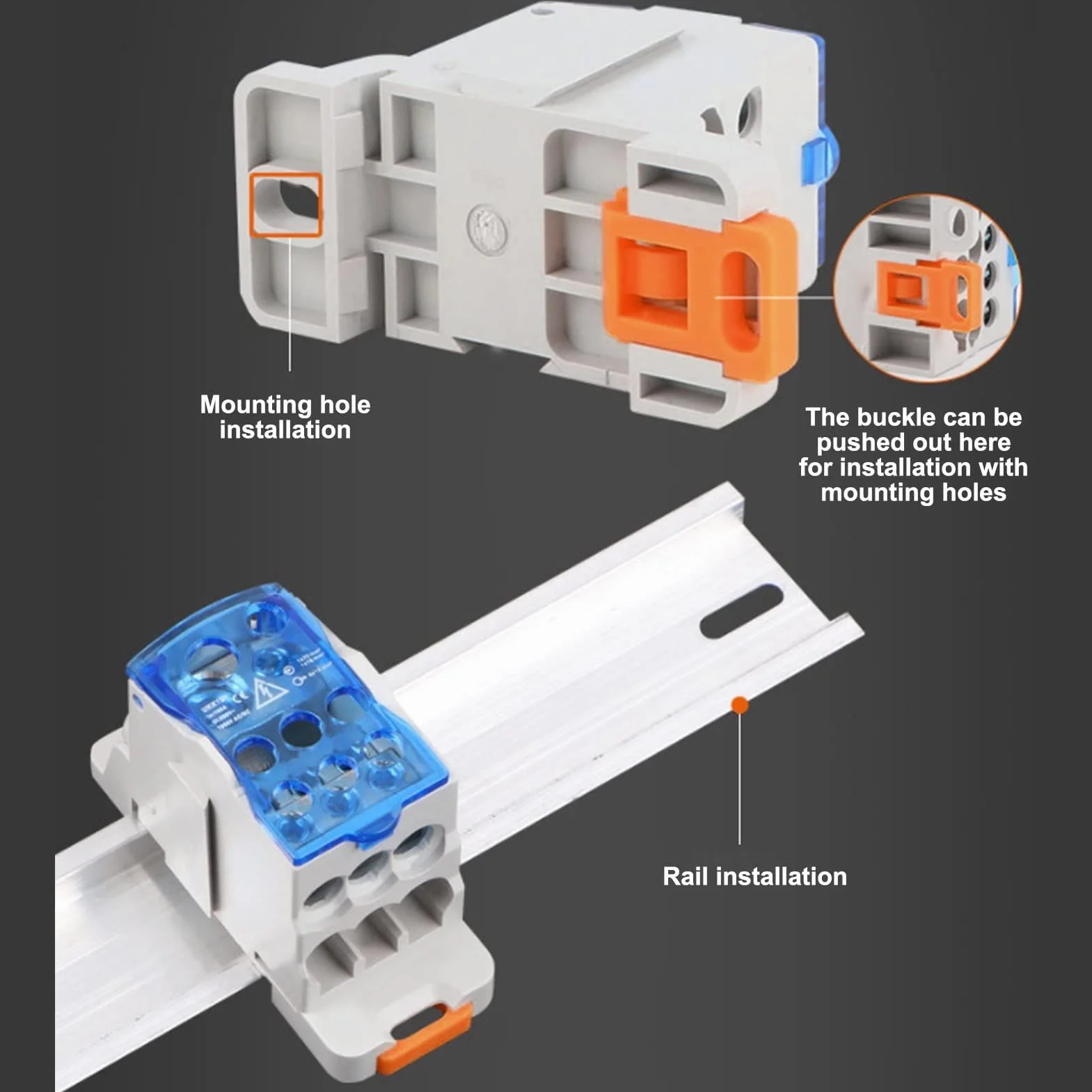 Skrzynka rozdzielcza elektryczna 16 mm² Listwa zaciskowa Złącze przewodu elektrycznego skrzynka rozdzielcza listwy zaciskowej DIN