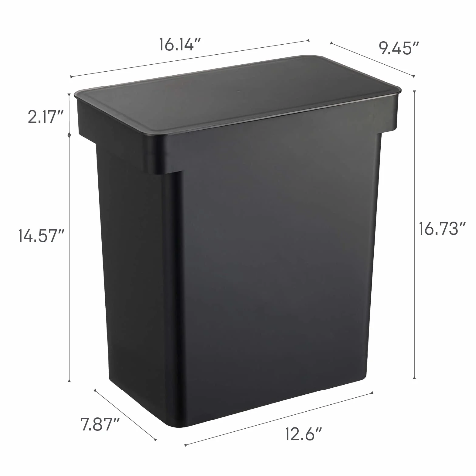 Yamazaki 5618 TOWER Pojemnik na karmę dla zwierząt domowych (12 kg), czarny, polipropylen/żywica ABS, żywica POM/silikon, minimalistyczny, 41 x 24 x 42,5 cm