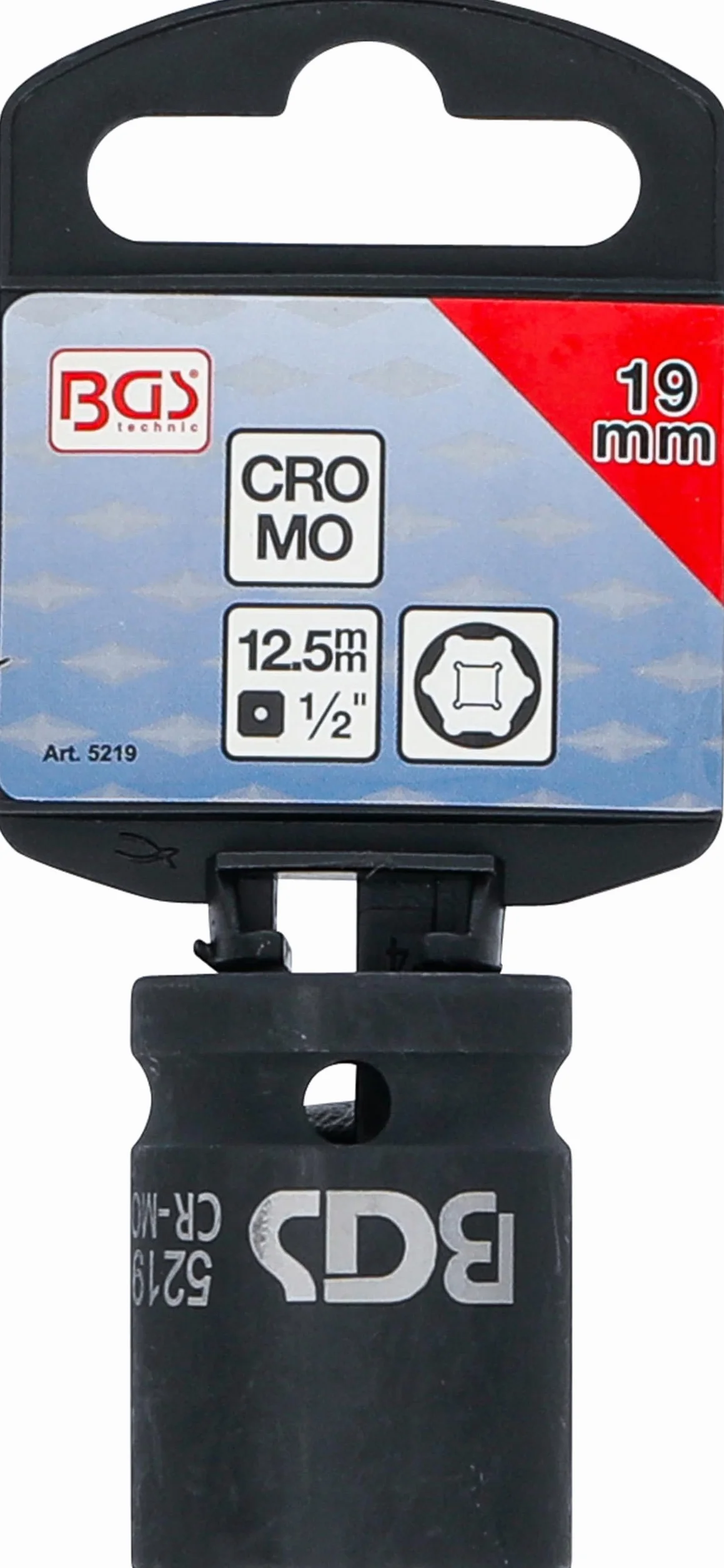BGS 5219 Nasadka udarowa sześciokątna 12,5 mm 19 mm